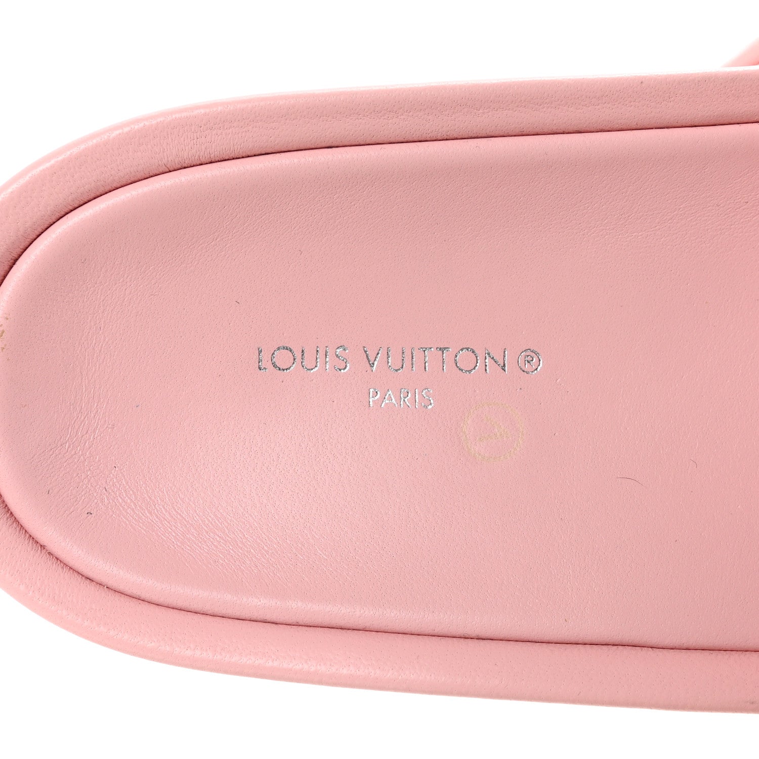 Lambskin Embossed Monogram Jumbo Flatform Mule Sandals 41 Rose Clair