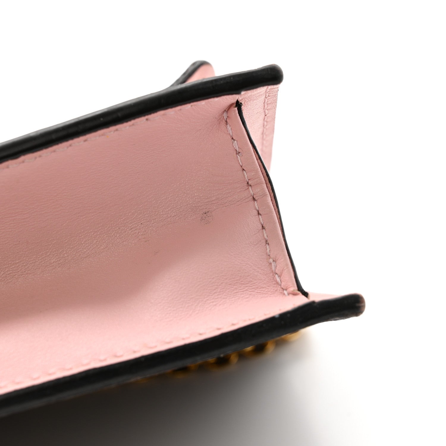 Monogram Flore Chain Wallet Rose Ballerine
