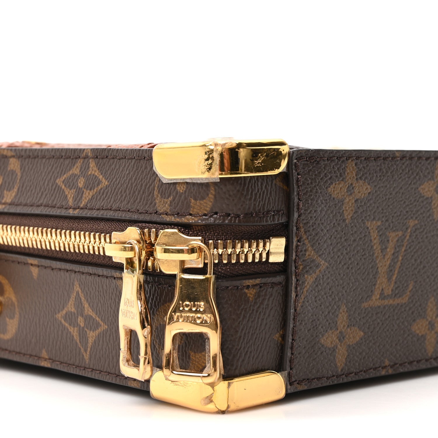 X NBA Grained Calfskin Monogram Handle Trunk Brown