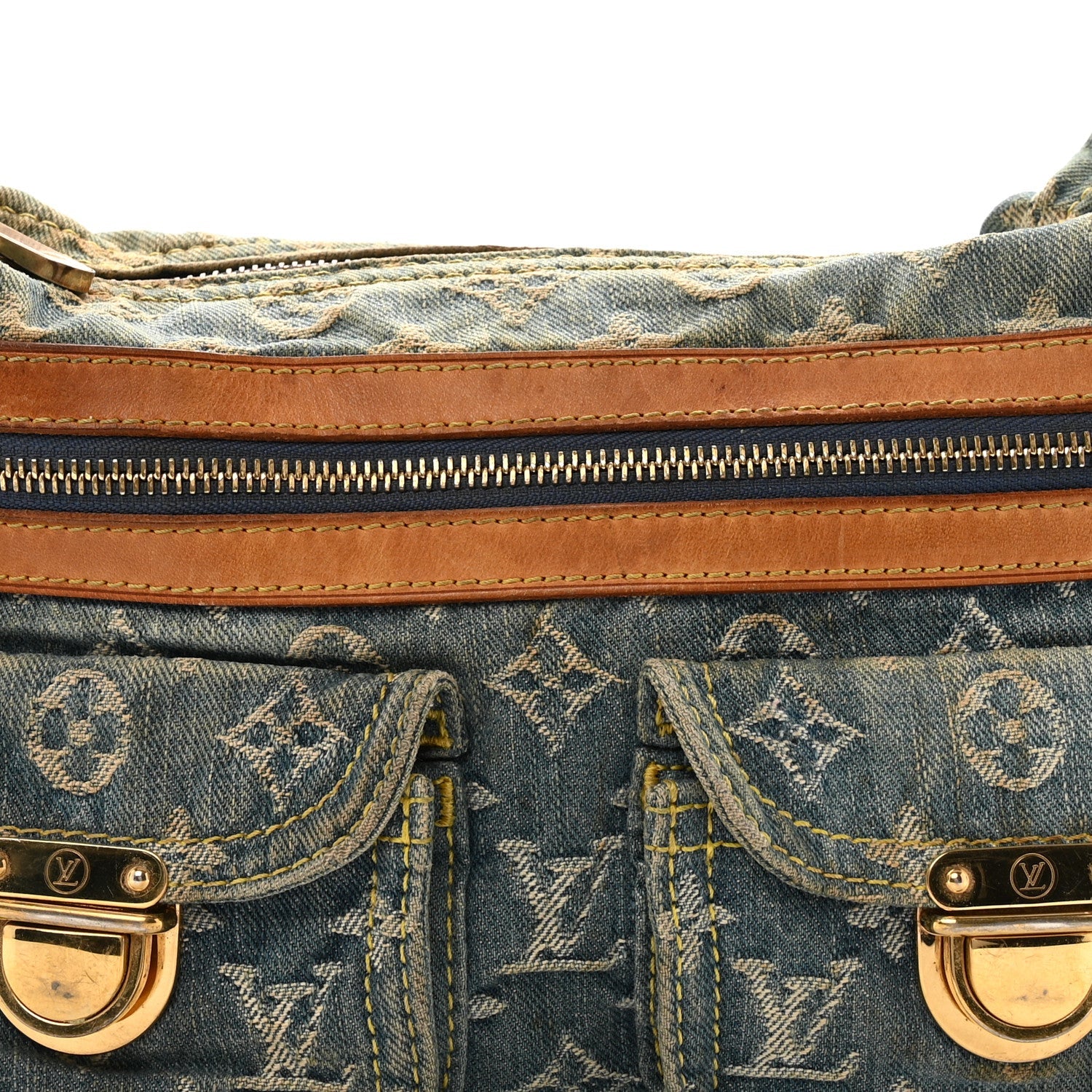 Monogram Denim Baggy PM Blue