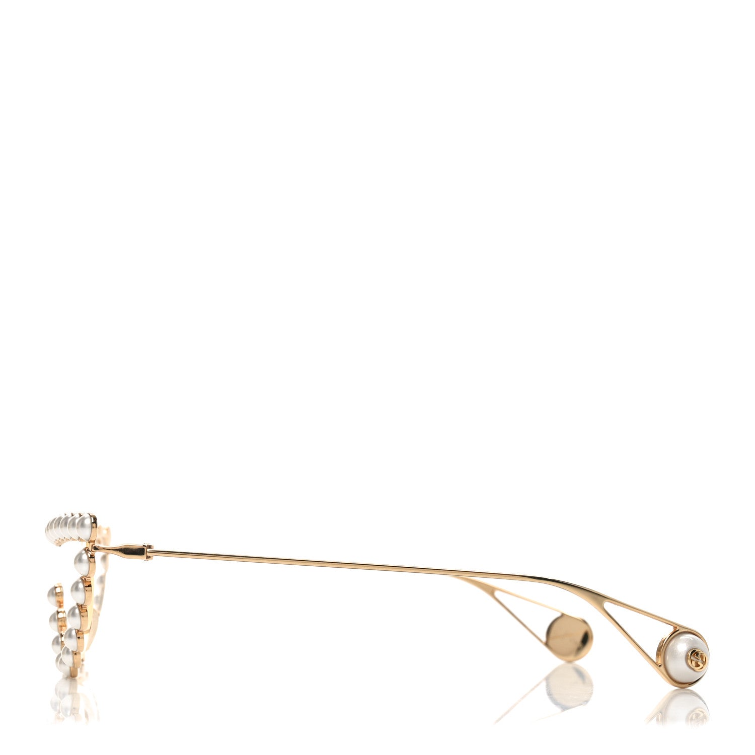Metal Pearl Cat Eye Sunglasses GG0364S Gold