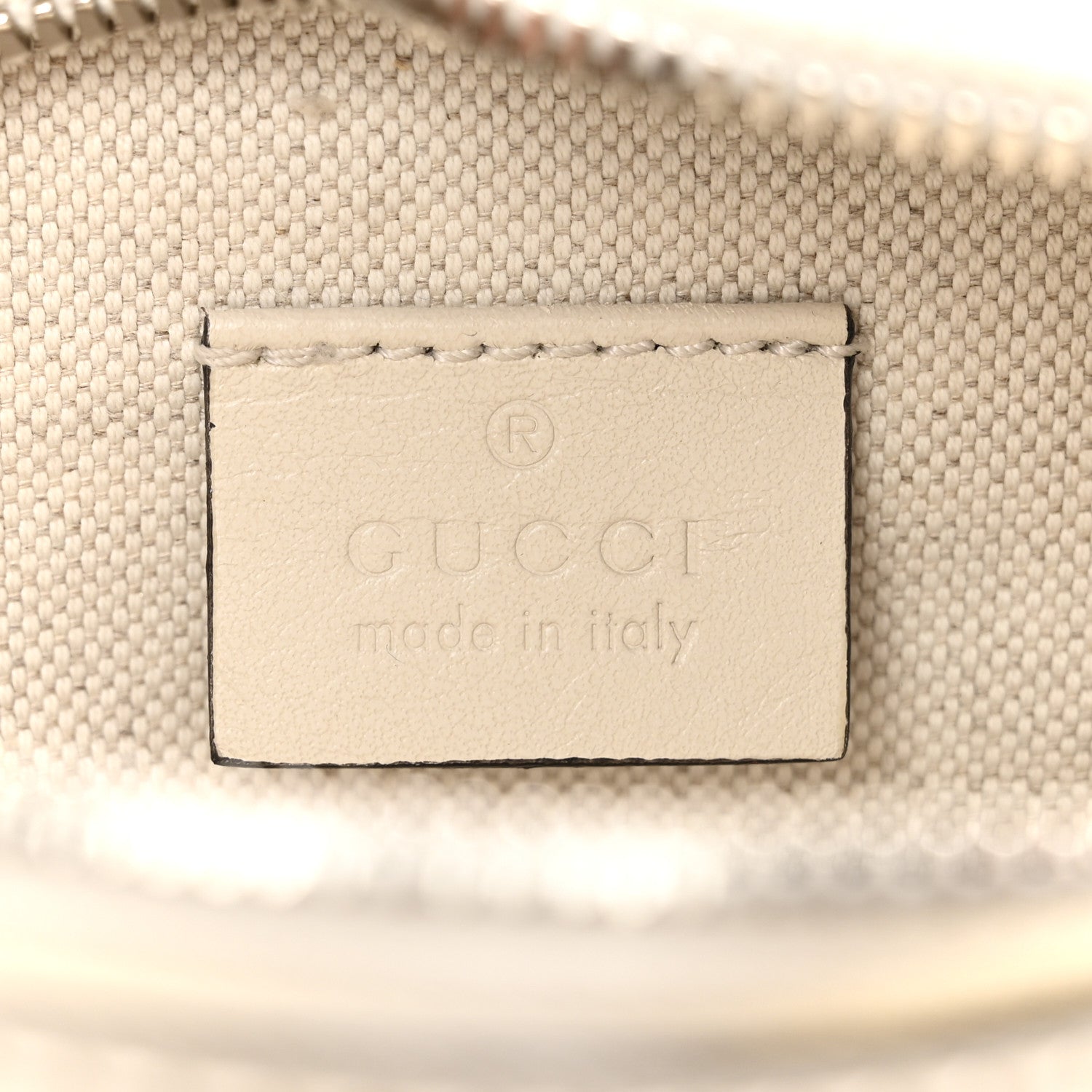 Calfskin GG Tennis Embossed Belt Bag Mystic White