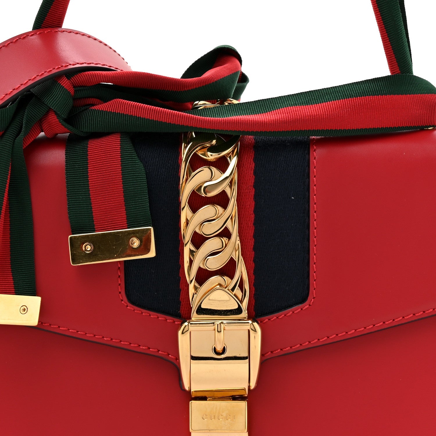 Calfskin Small Sylvie Shoulder Bag Hibiscus Red