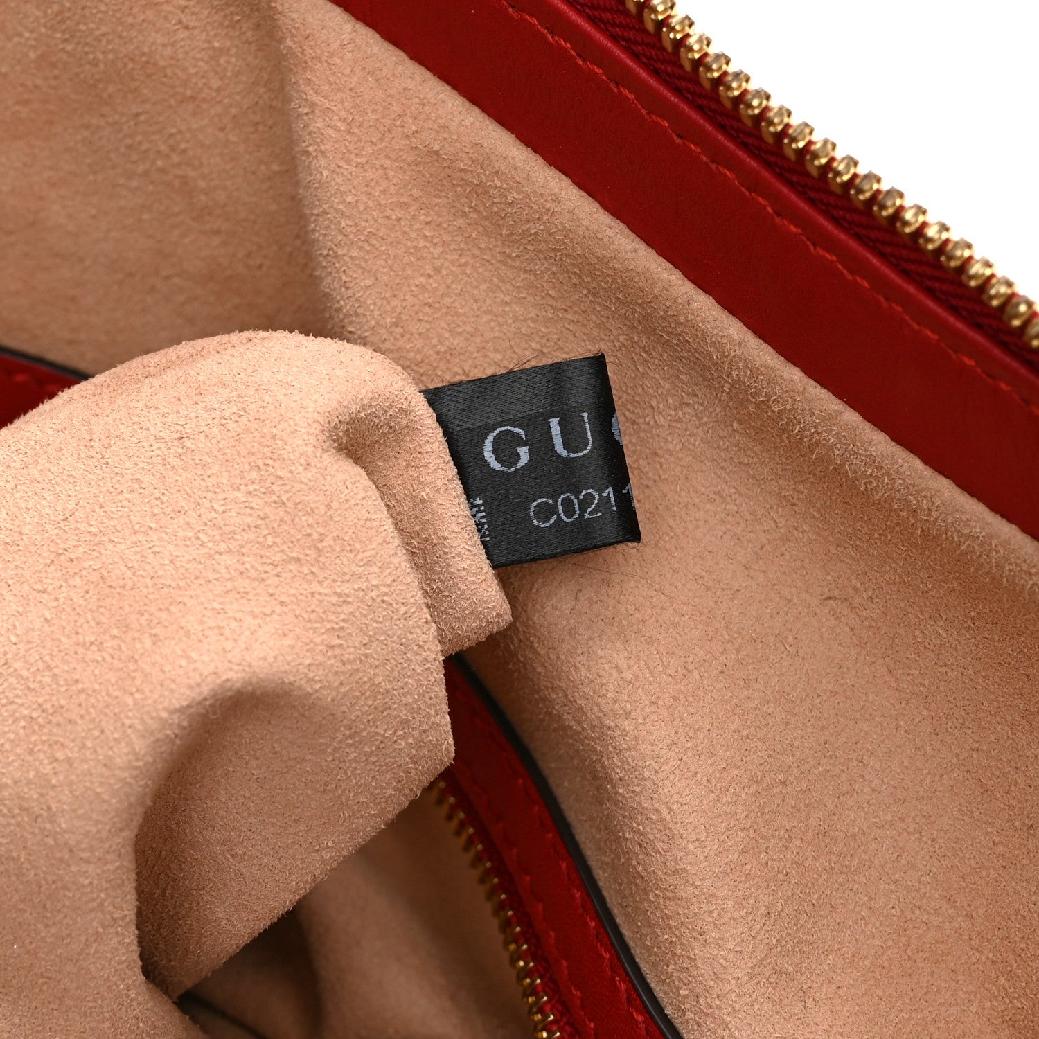 Apollo Calfskin GG Dadini Embroidered Chain Hobo Hibiscus Red