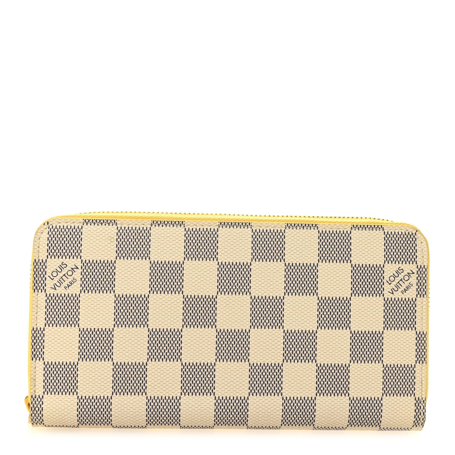 Damier Azur Zippy Wallet Jaune Pale