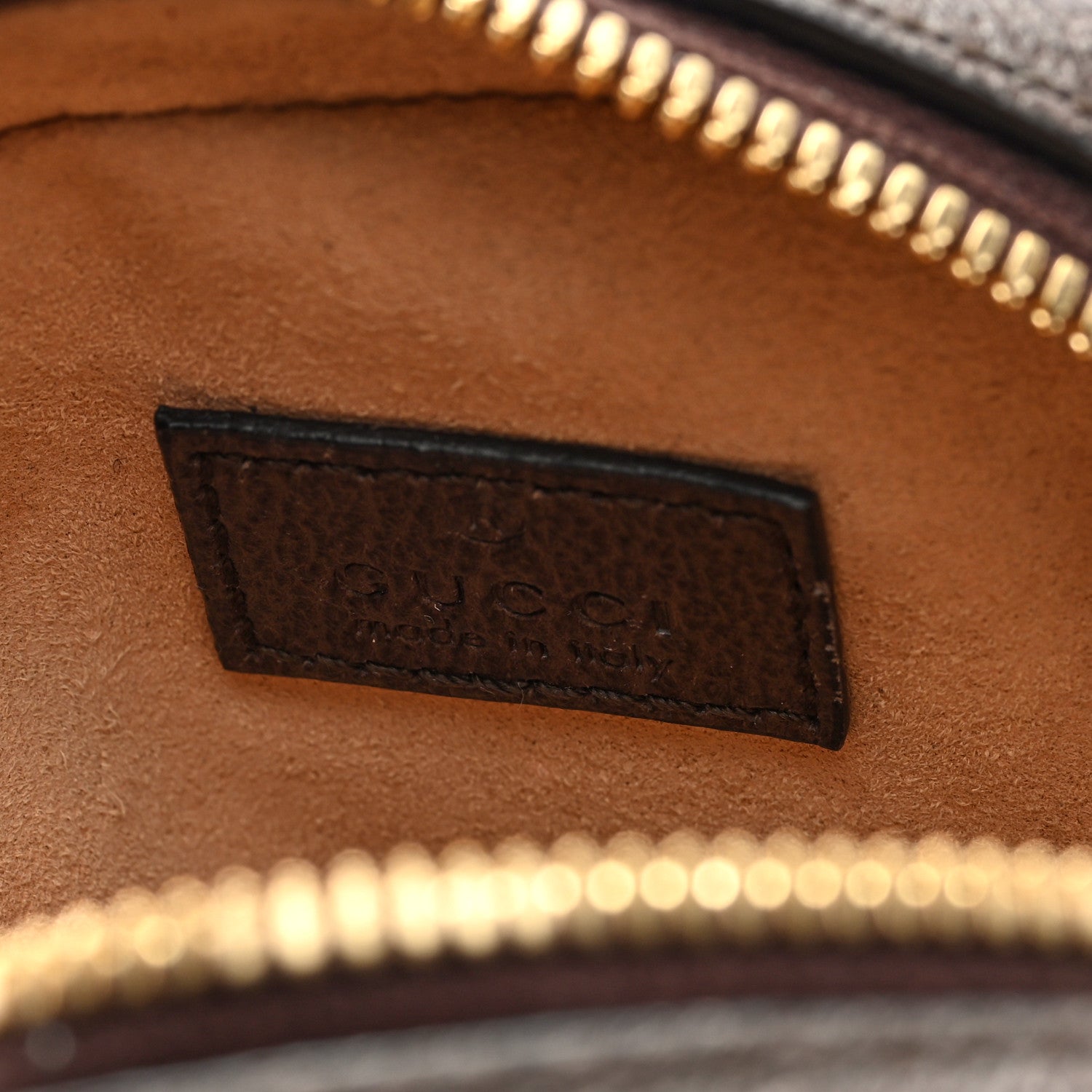GG Supreme Monogram Web Mini Ophidia Round Shoulder Bag Brown