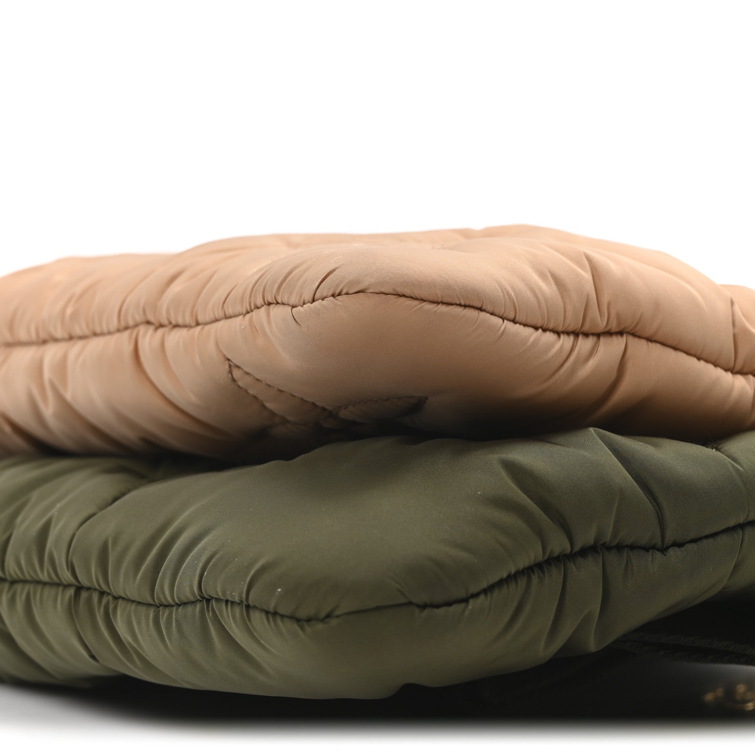 Econyl Monogram Pillow Maxi Multi Pochette Accessories Kaki Beige
