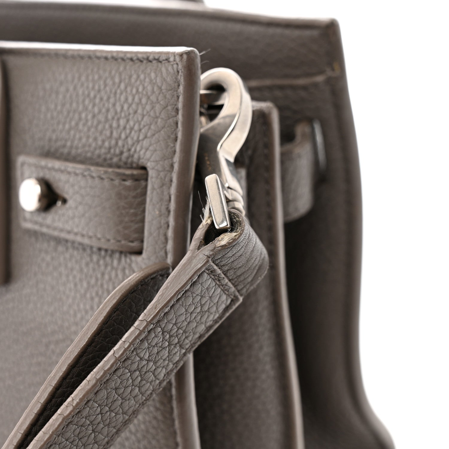 Grained Calfskin Nano Supple Sac De Jour Fog