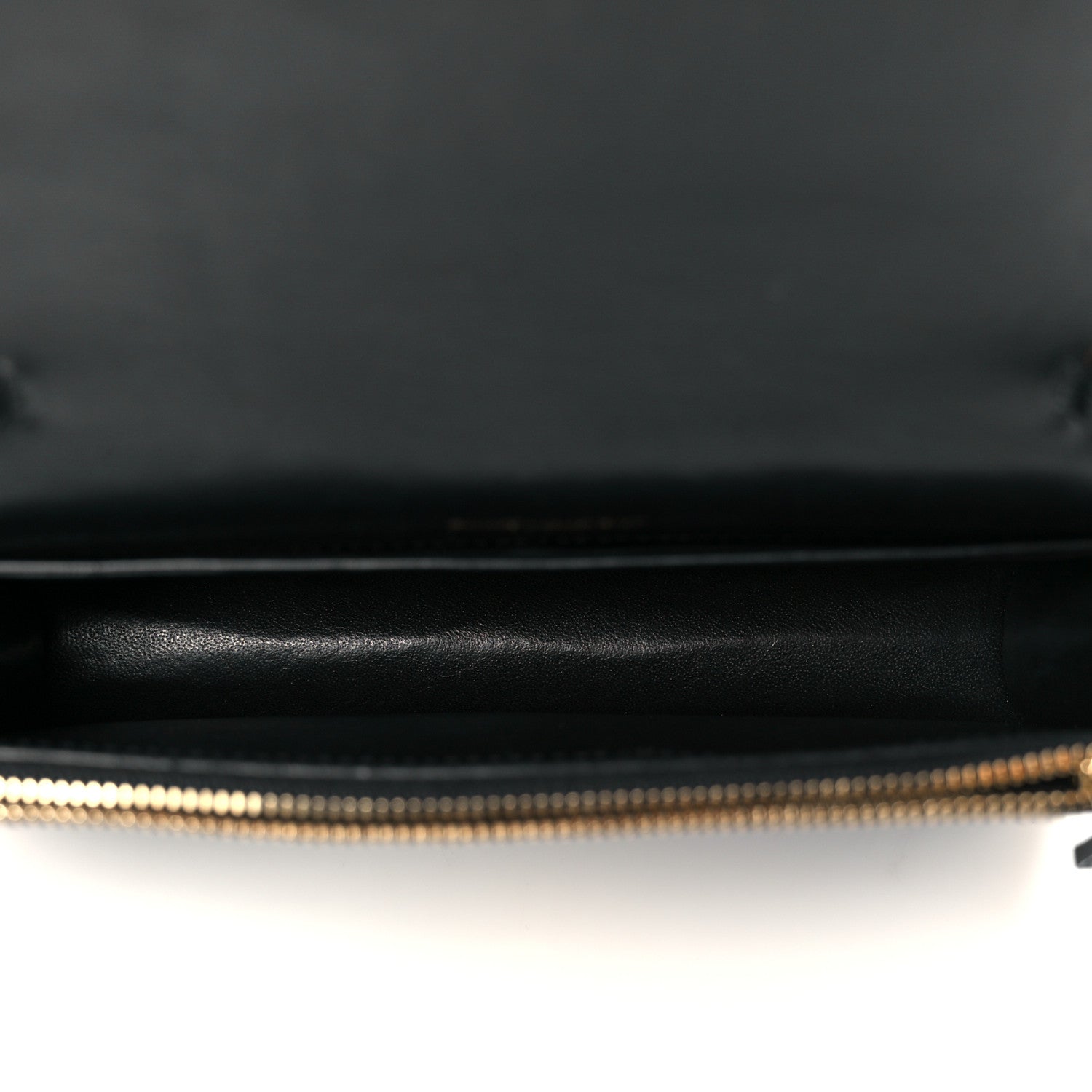 Calfskin Crocodile Embossed Kate Monogram Tassel Chain Wallet Black
