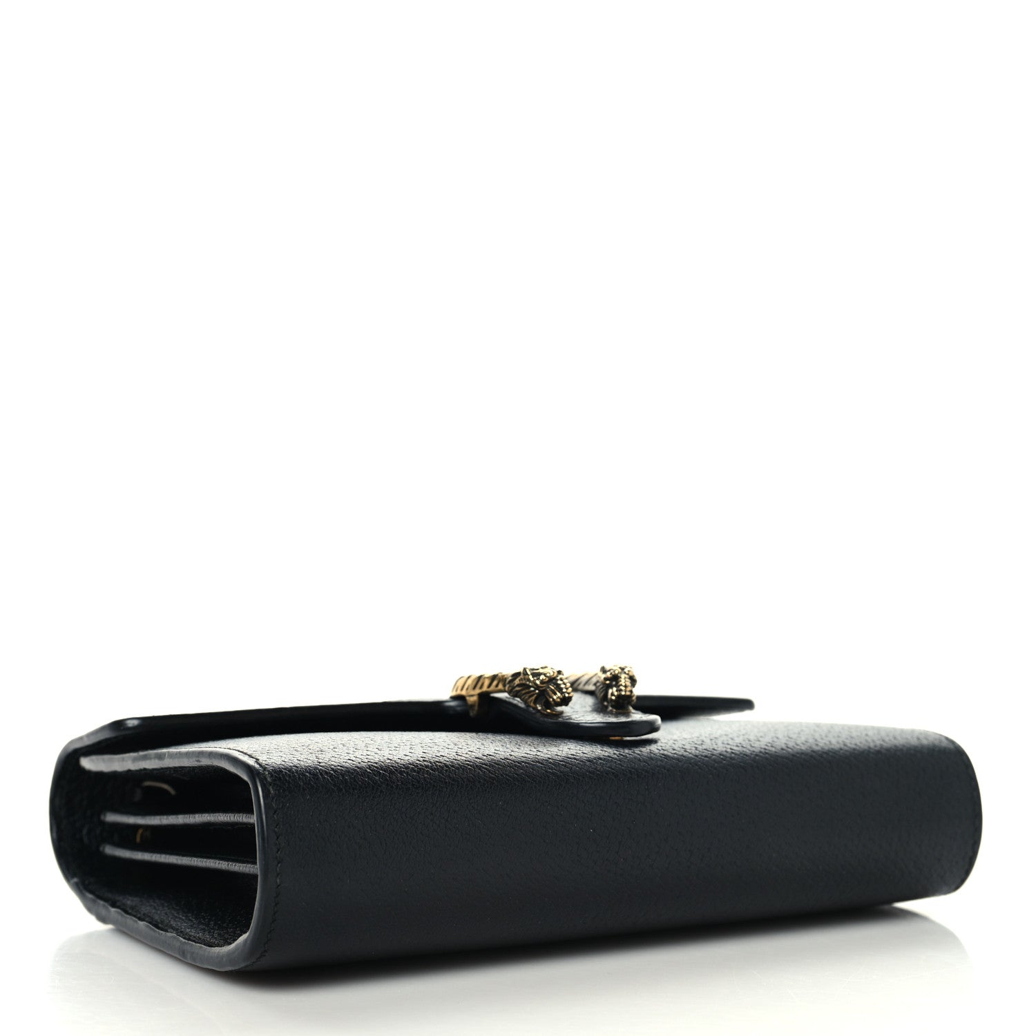 Calfskin Web Mini Dionysus Chain Wallet Black
