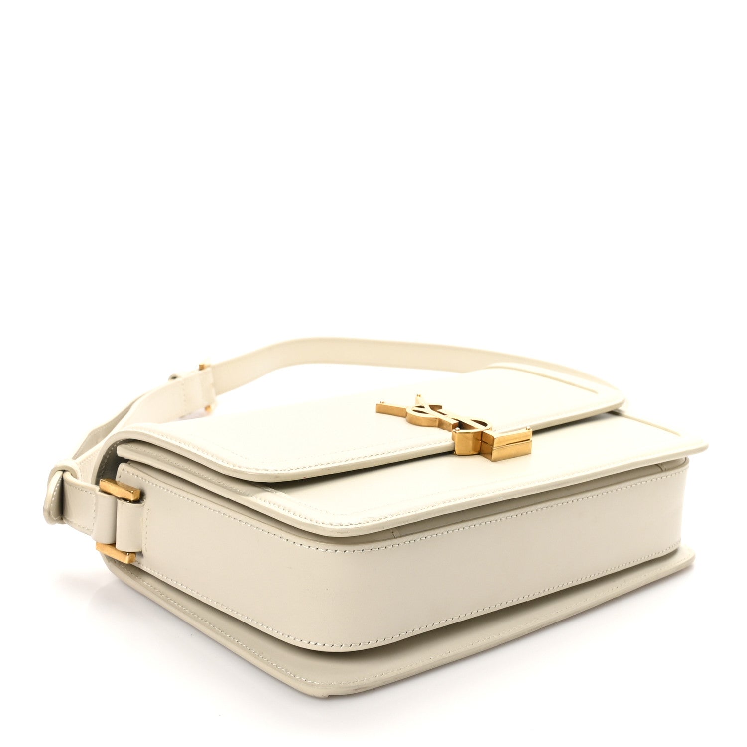 Box Calfskin Monogram Medium Solferino Satchel Crema Soft