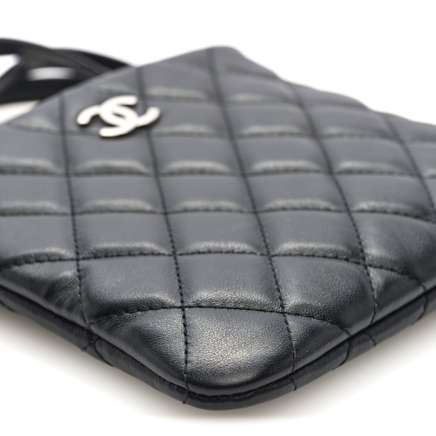 Lambskin Quilted Crossbody Bag Black