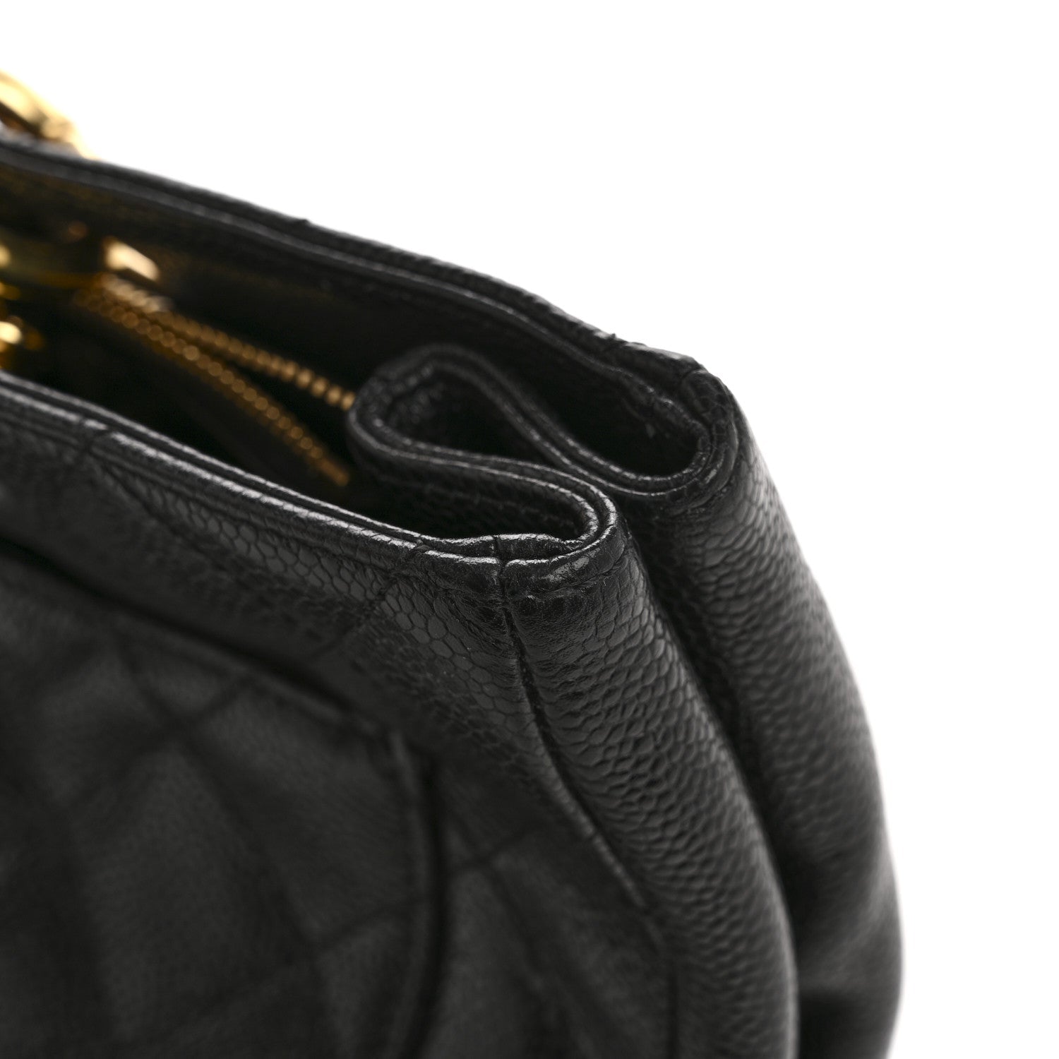 Caviar Quilted Grand Shopping Tote GST Black