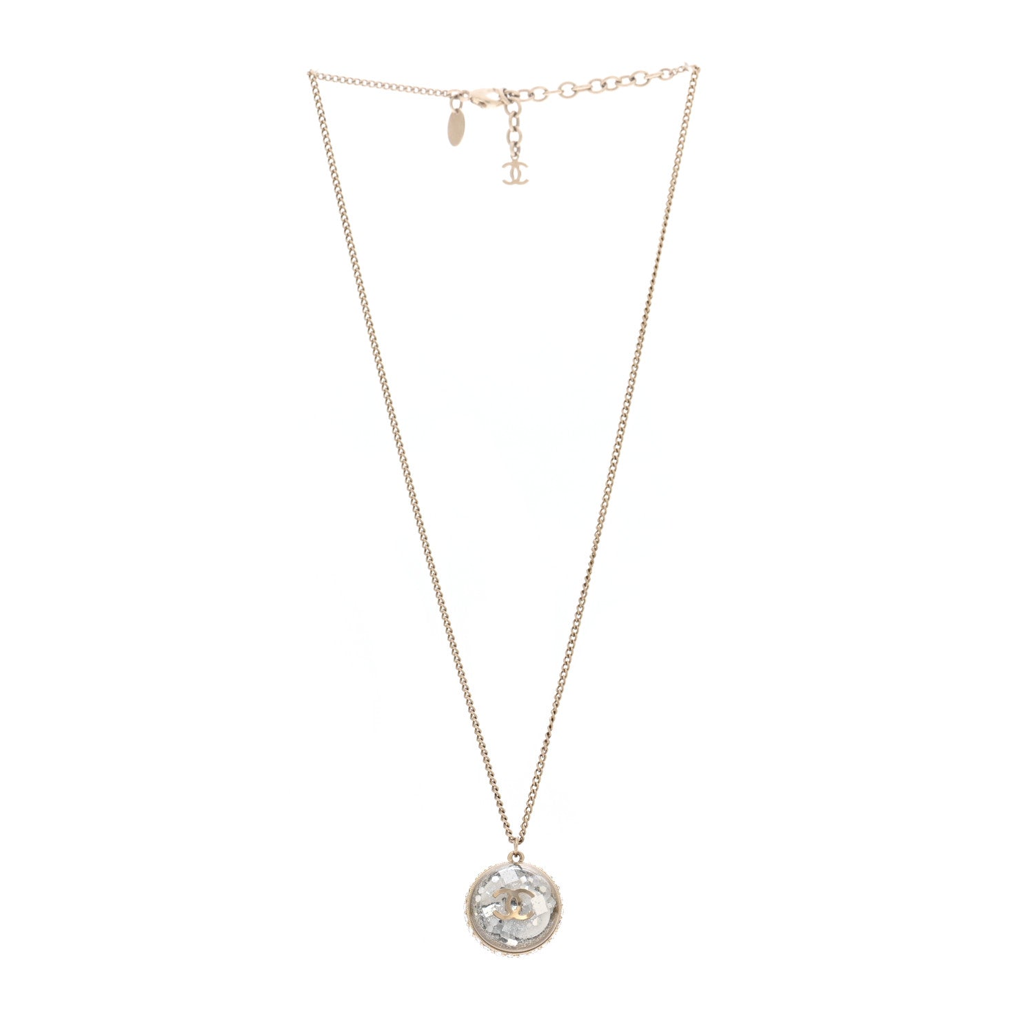 Resin Glitter CC Necklace Gold Silver