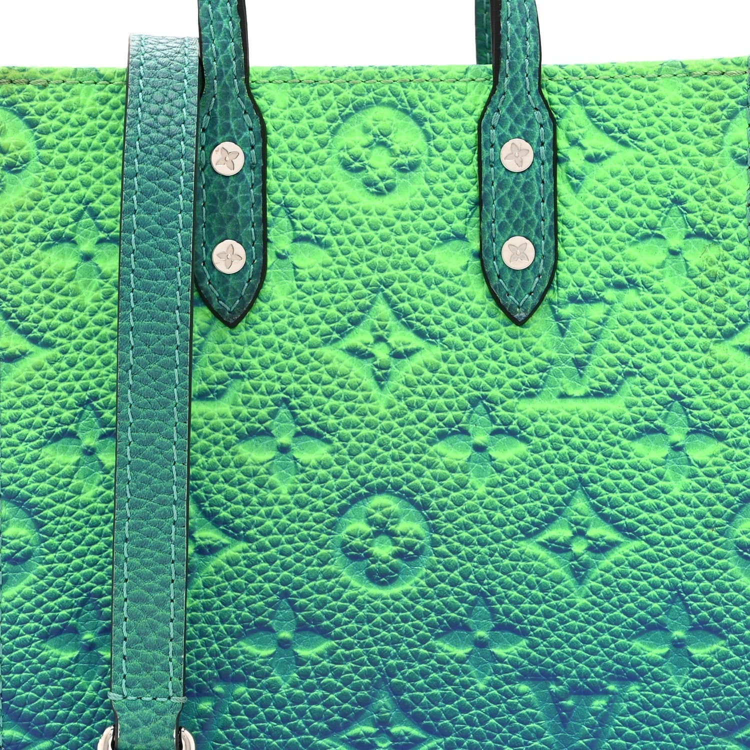 Taurillon Illusion Sac Plat XS Bleu Vert
