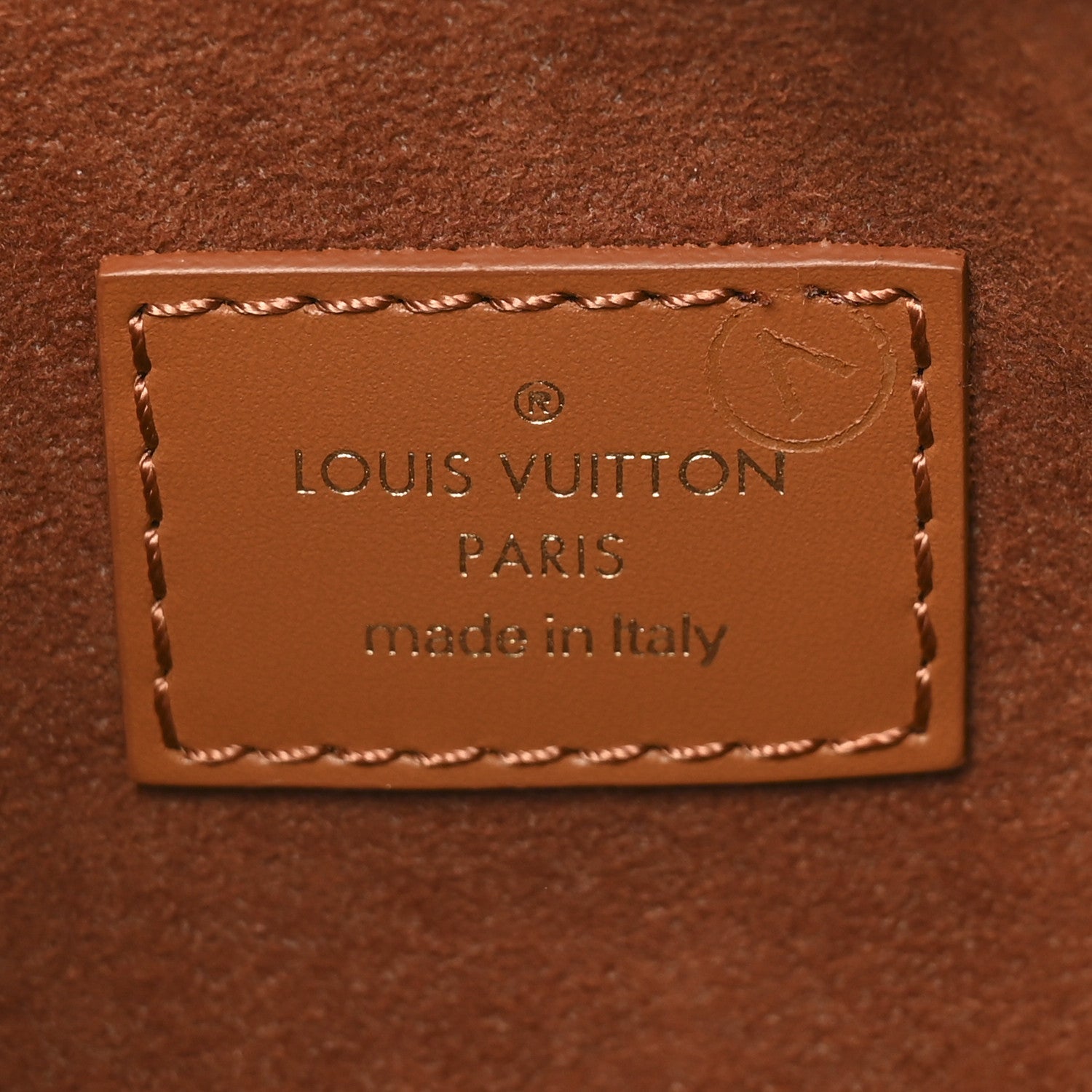 Calfskin Debossed Monogram Side Trunk Tan