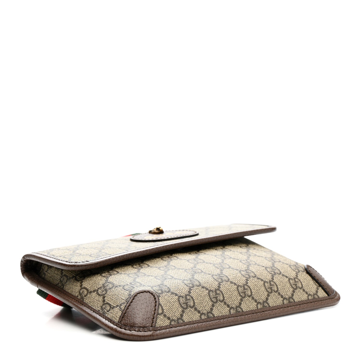 GG Supreme Monogram Neo Vintage Web Belt Bag Brown