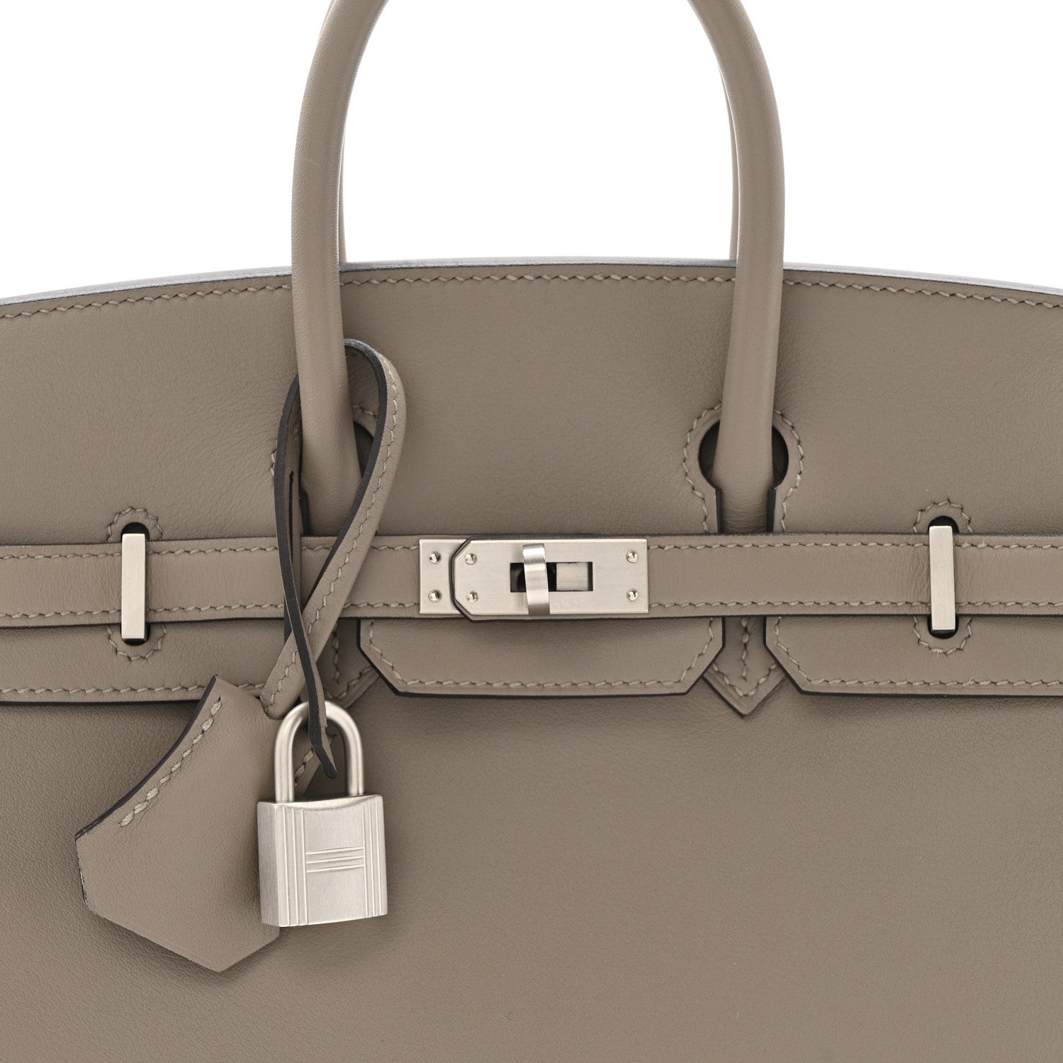 Swift Horseshoe Birkin 25 Gris Asphalte Gris Perle