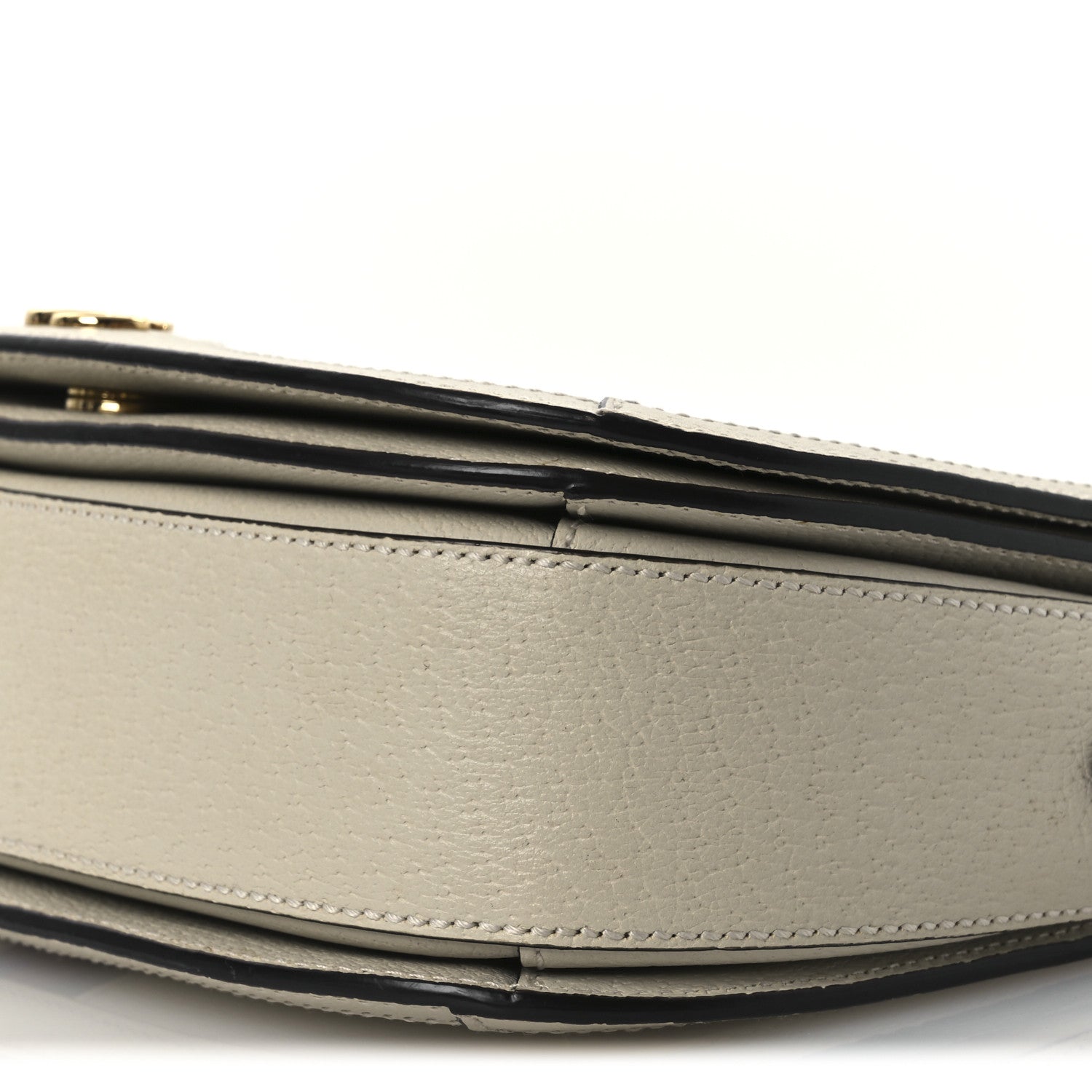 Textured Calfskin Small Ophidia Flap Messenger Bag Mystic White