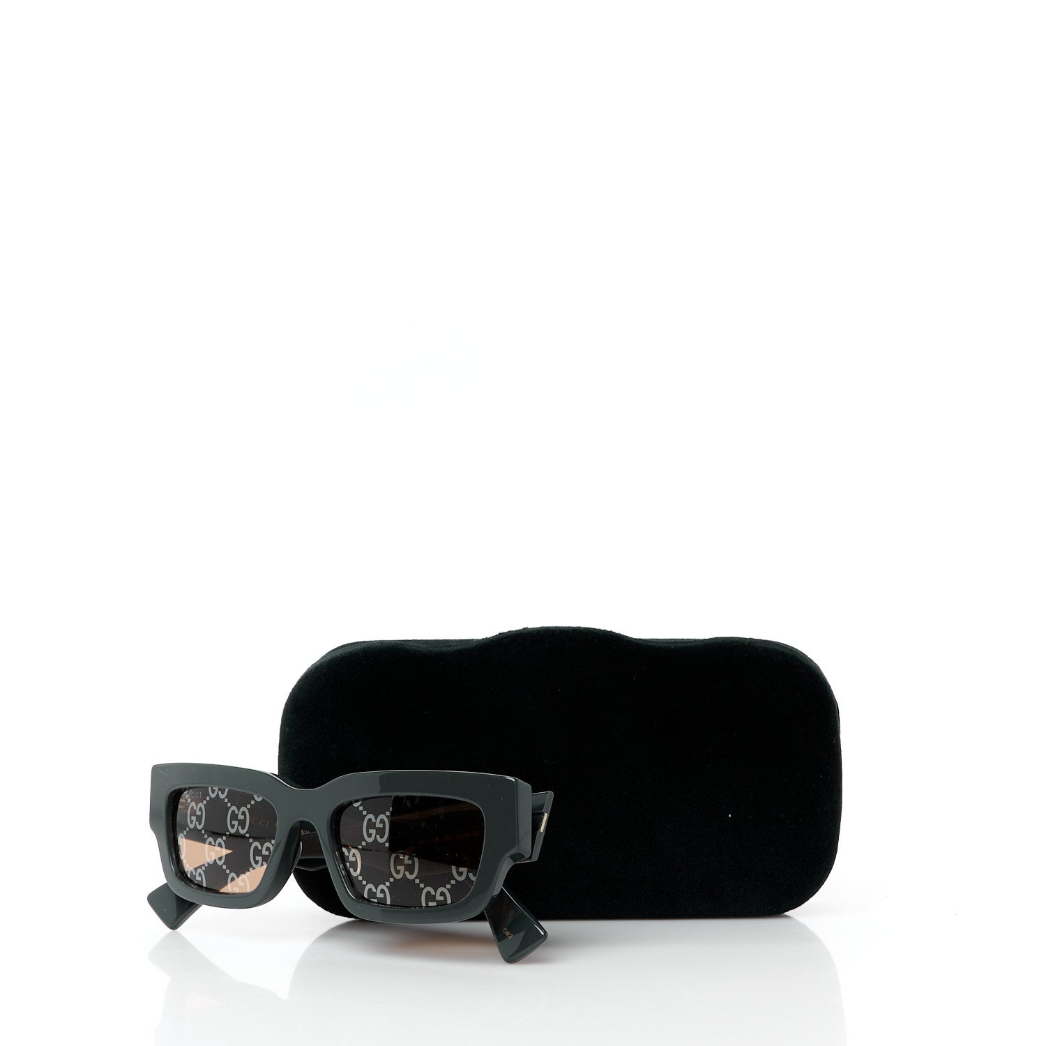 Acetate Rectangular Frame Sunglasses GG1838S Dark Grey