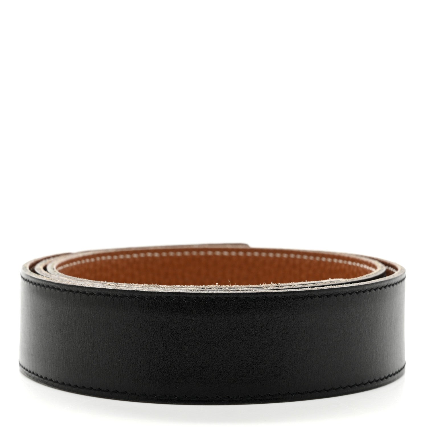 Box Togo Reversible 32mm Belt Strap 85 Black Gold