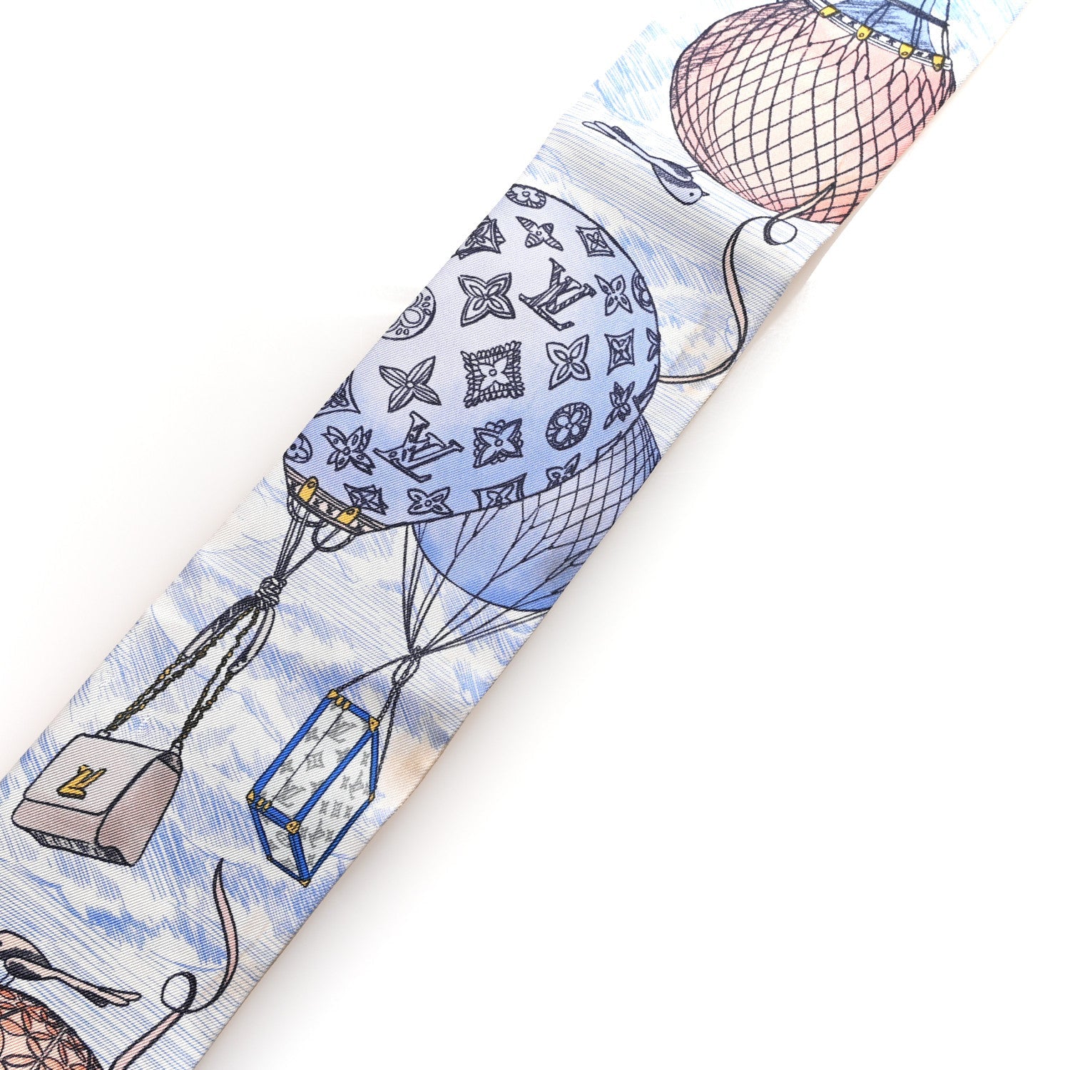Silk Monogram Up And Away Bandeau Light Blue