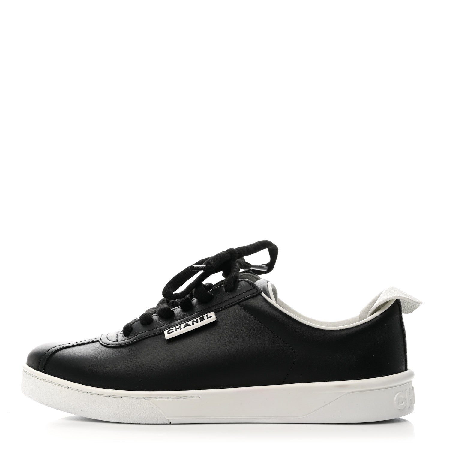 Calfskin CC Womens Sneakers 36 Black