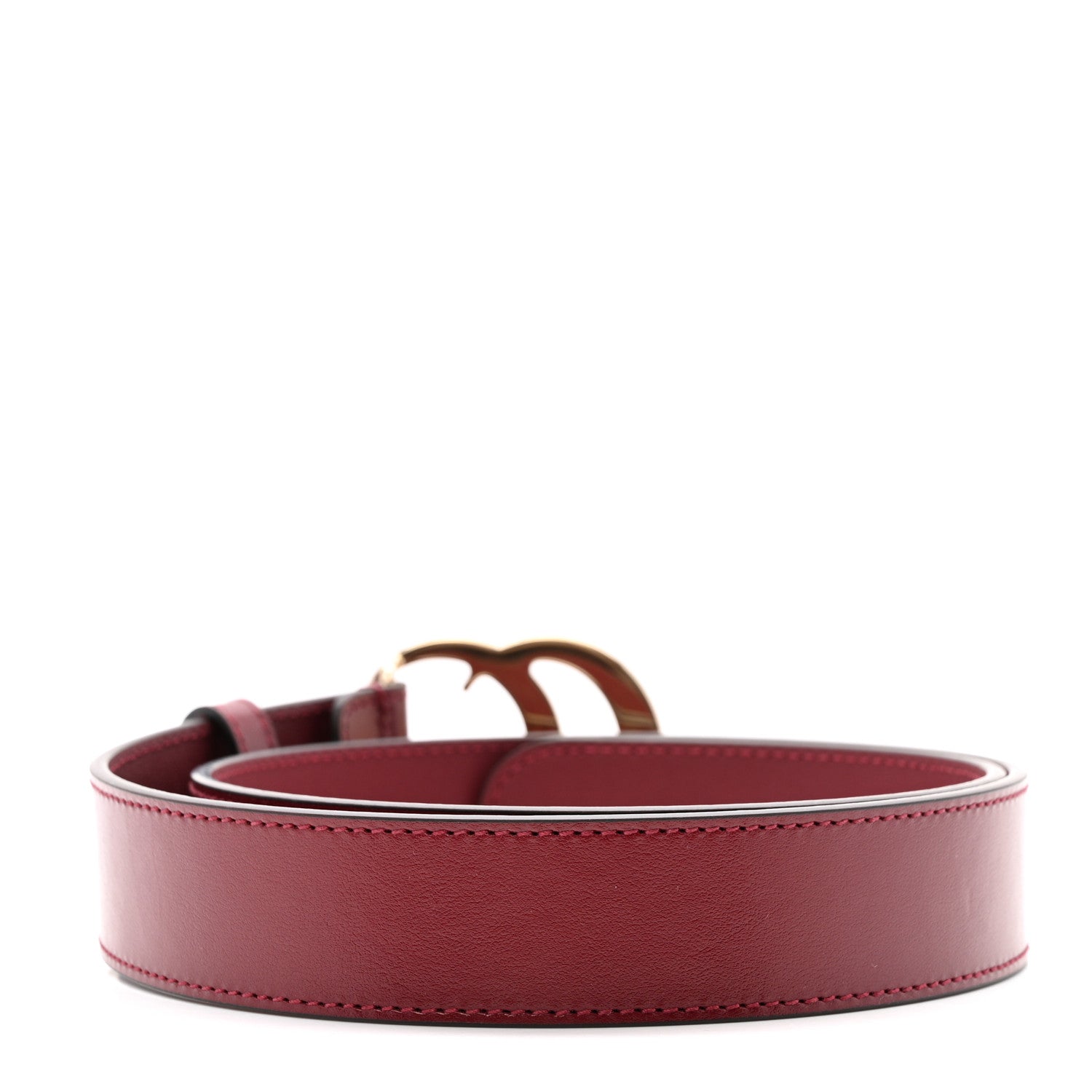 Plutone Calfskin Double G 30mm Belt 75 30 Rosso Ancora
