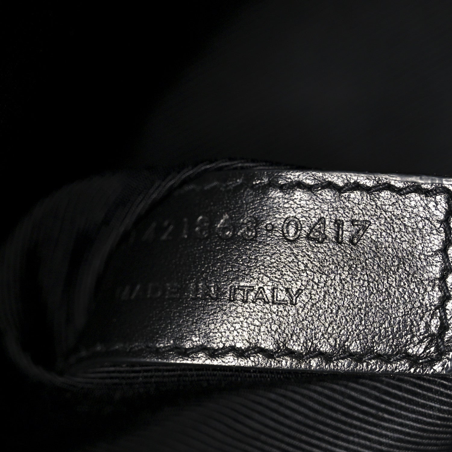 Grained Calfskin Baby Sac De Jour Black
