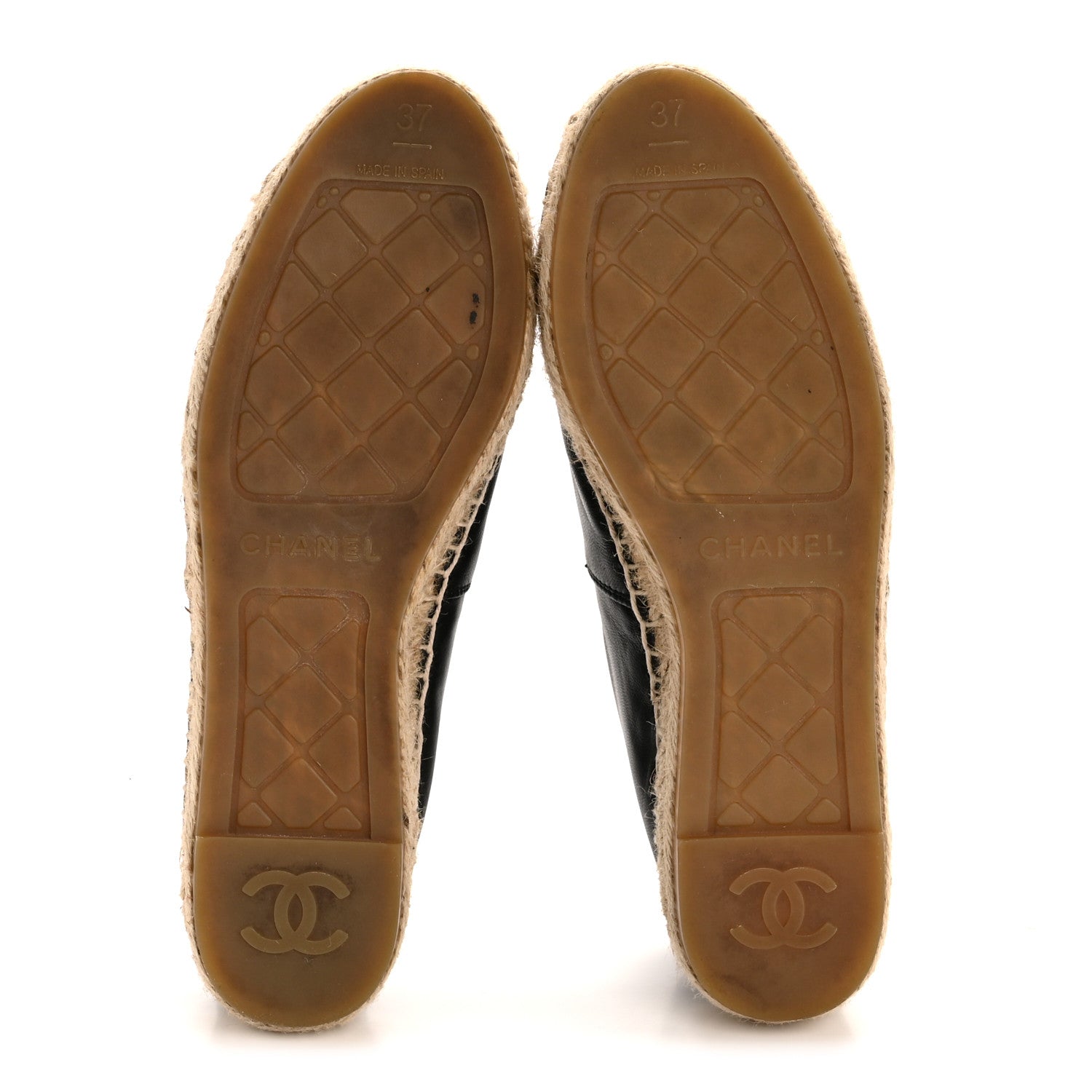 Lambskin CC Espadrilles 37 Black