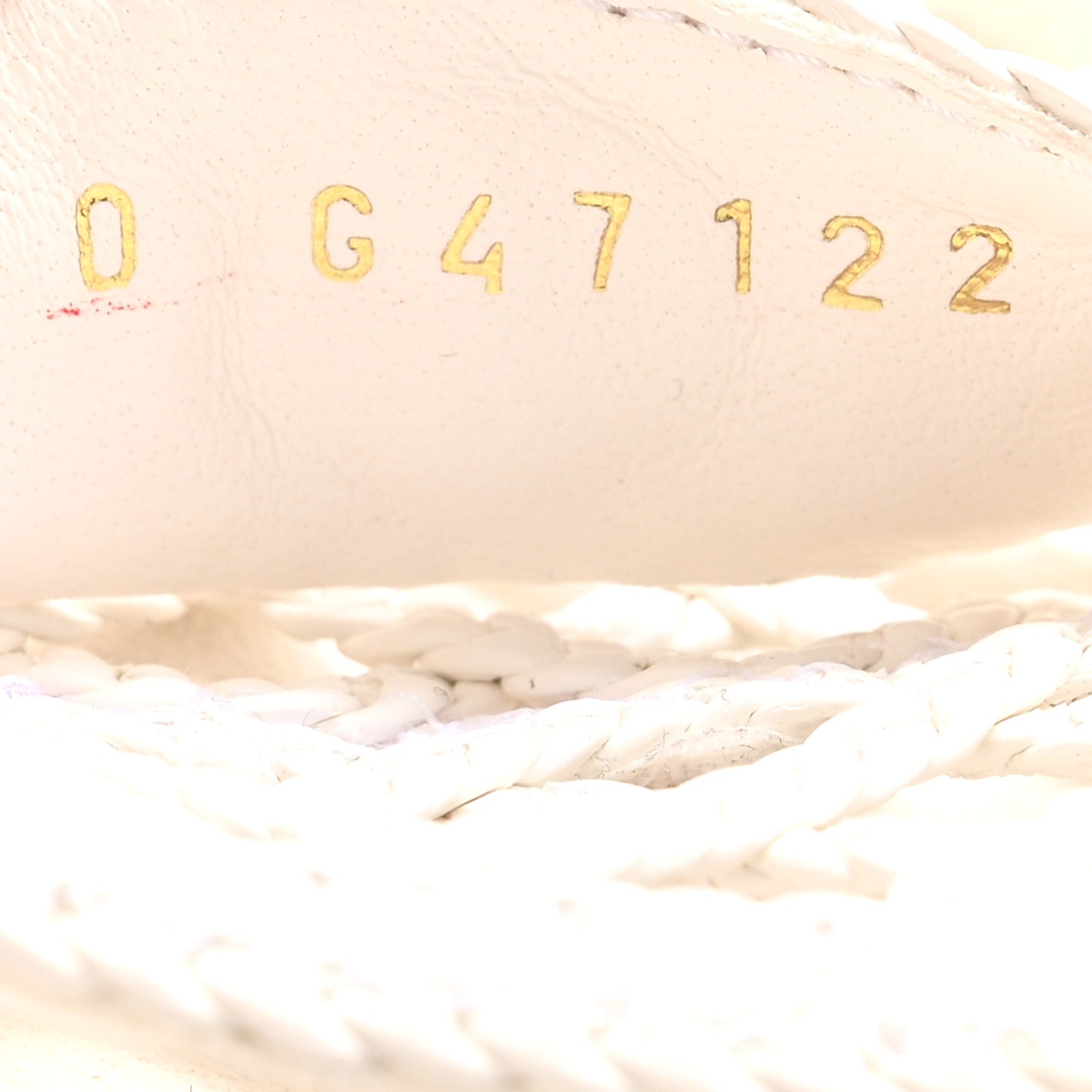 Braided Lambskin Mule Sandals 39 White