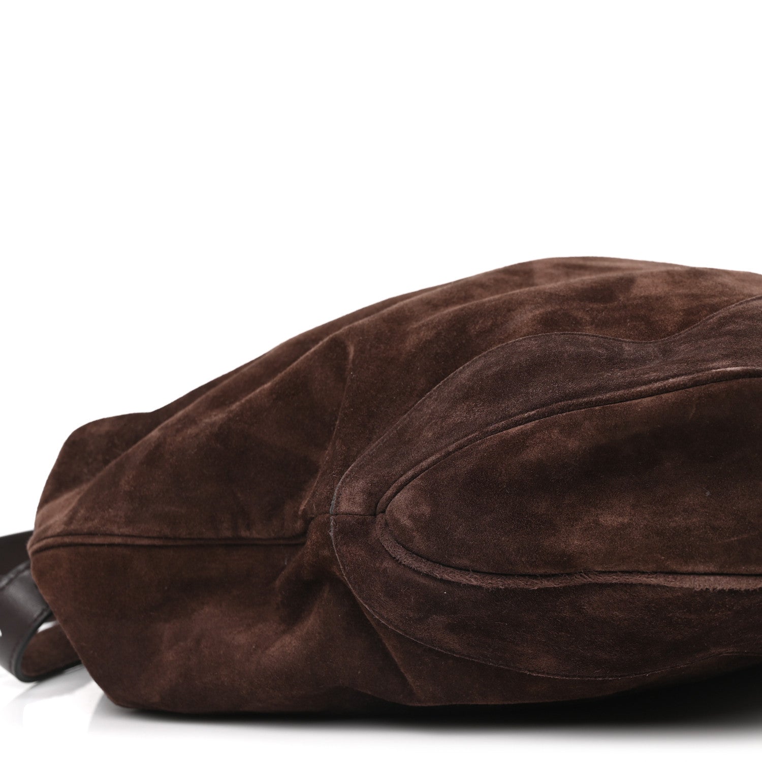 Suede Jackie 1961 Giorno Shoulder Bag Dark Brown