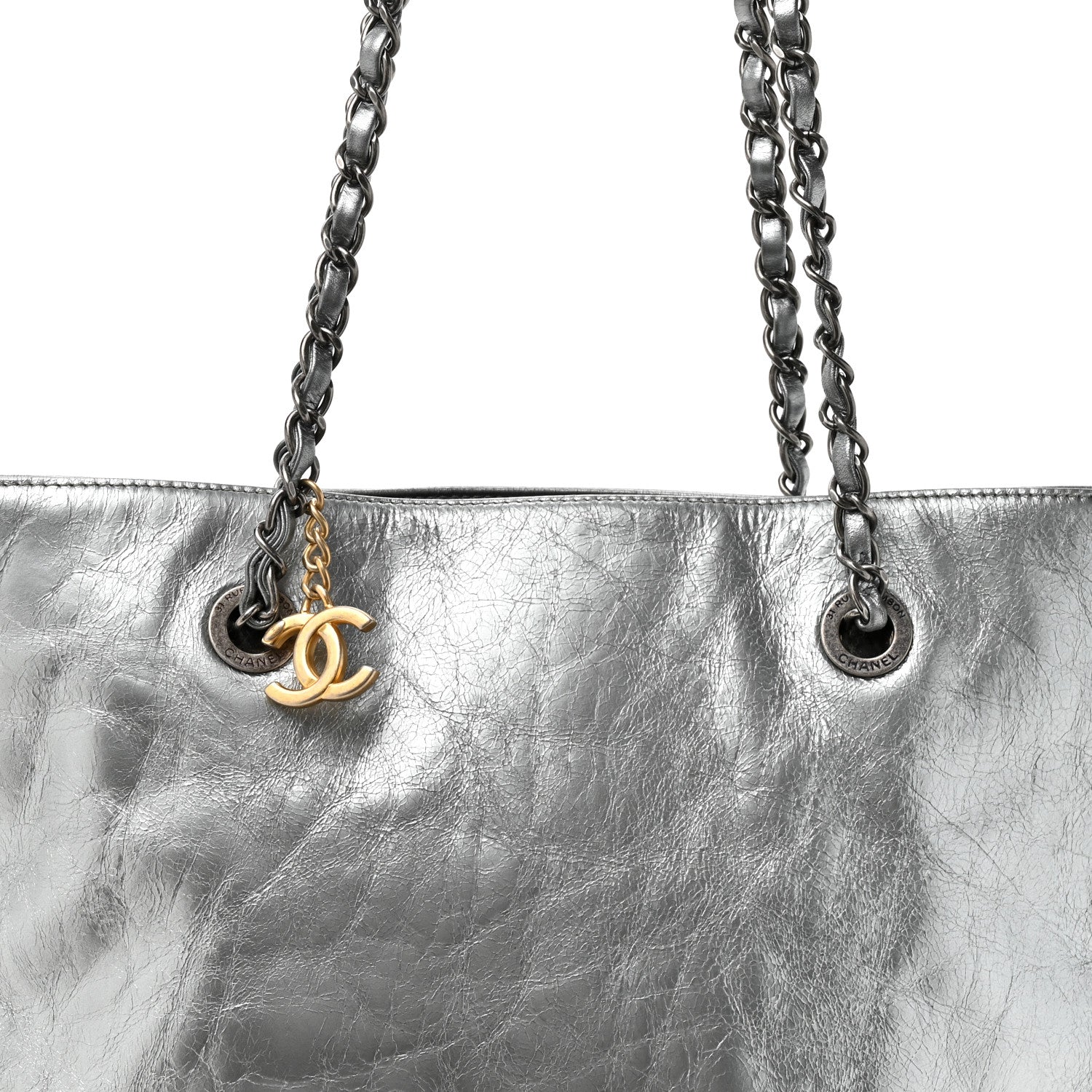 Calfskin Chain 20s Signe Tote Silver