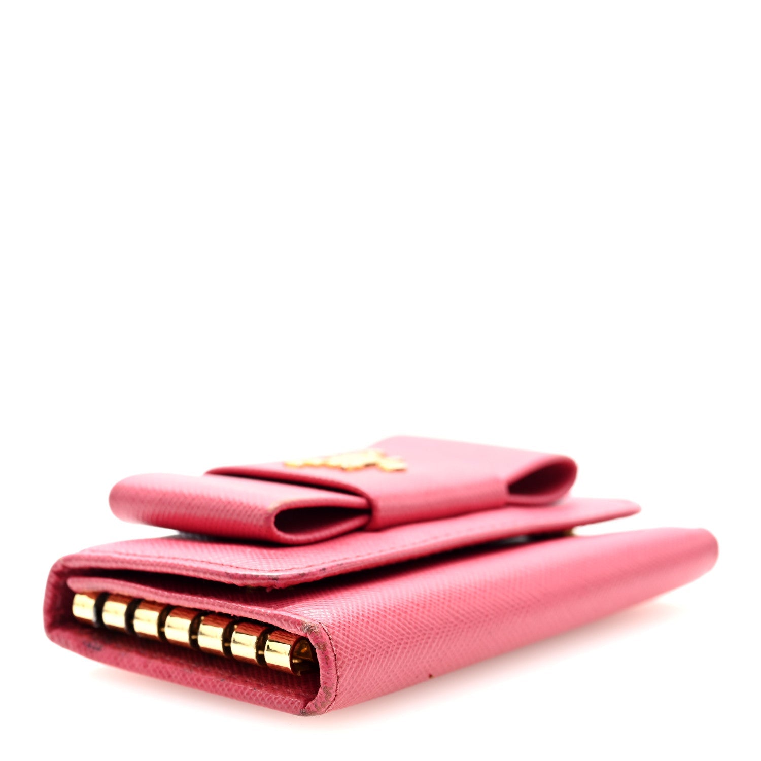 Saffiano Fiocco Bow Metal 6 Key Holder Peonia