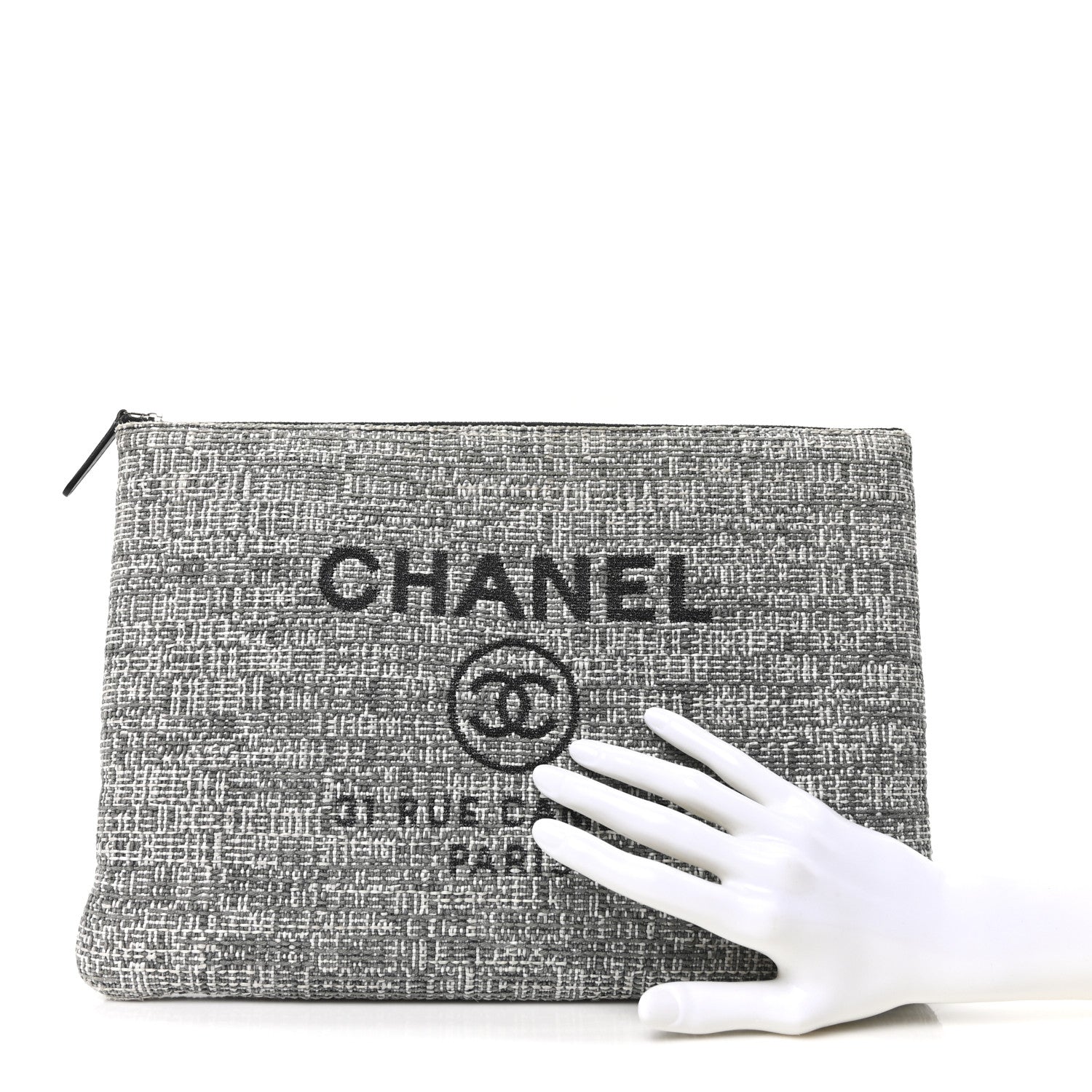 Canvas Large Deauville Pouch Grey