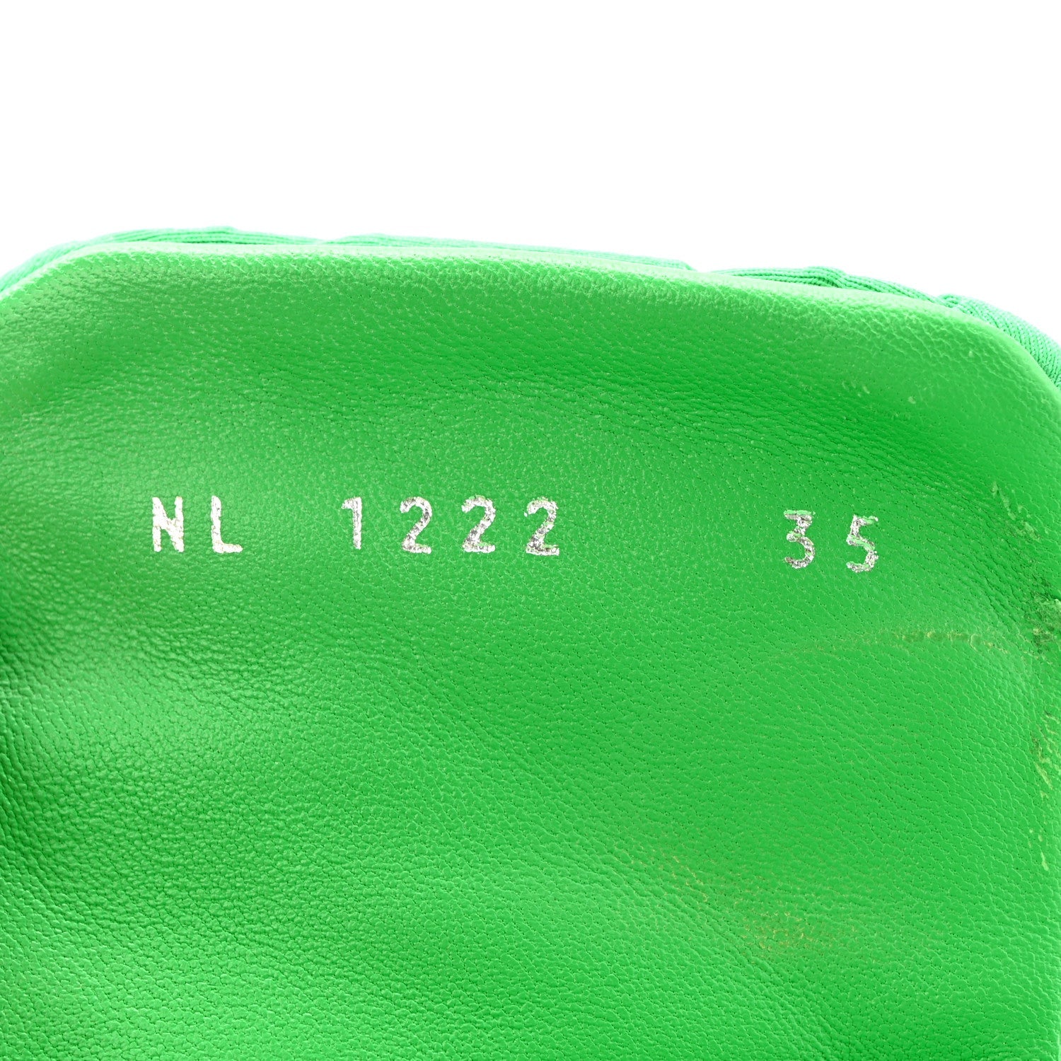 Technical Fabric Embossed Monogram Pool Pillow Comfort Mules 35 Green