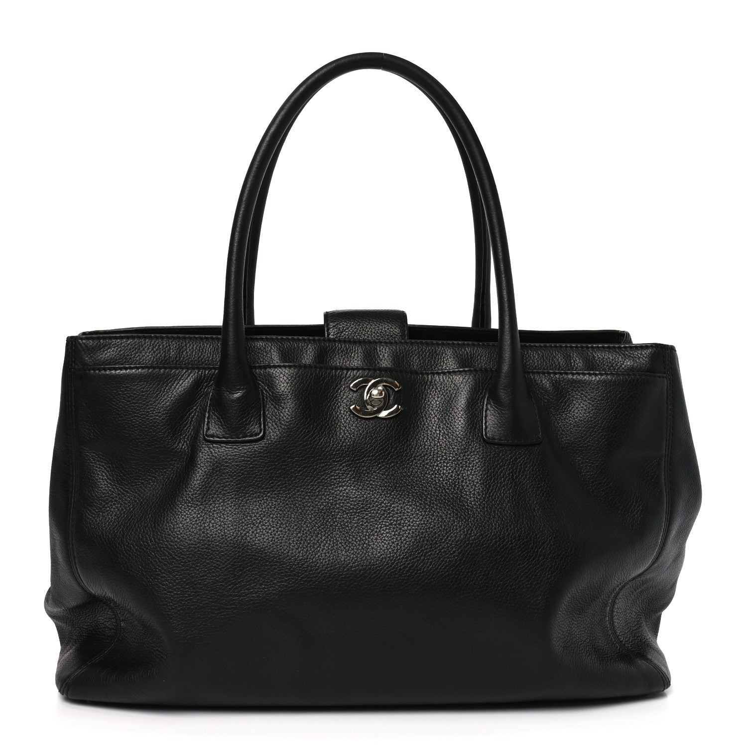 Calfskin Cerf Shopper Tote Black