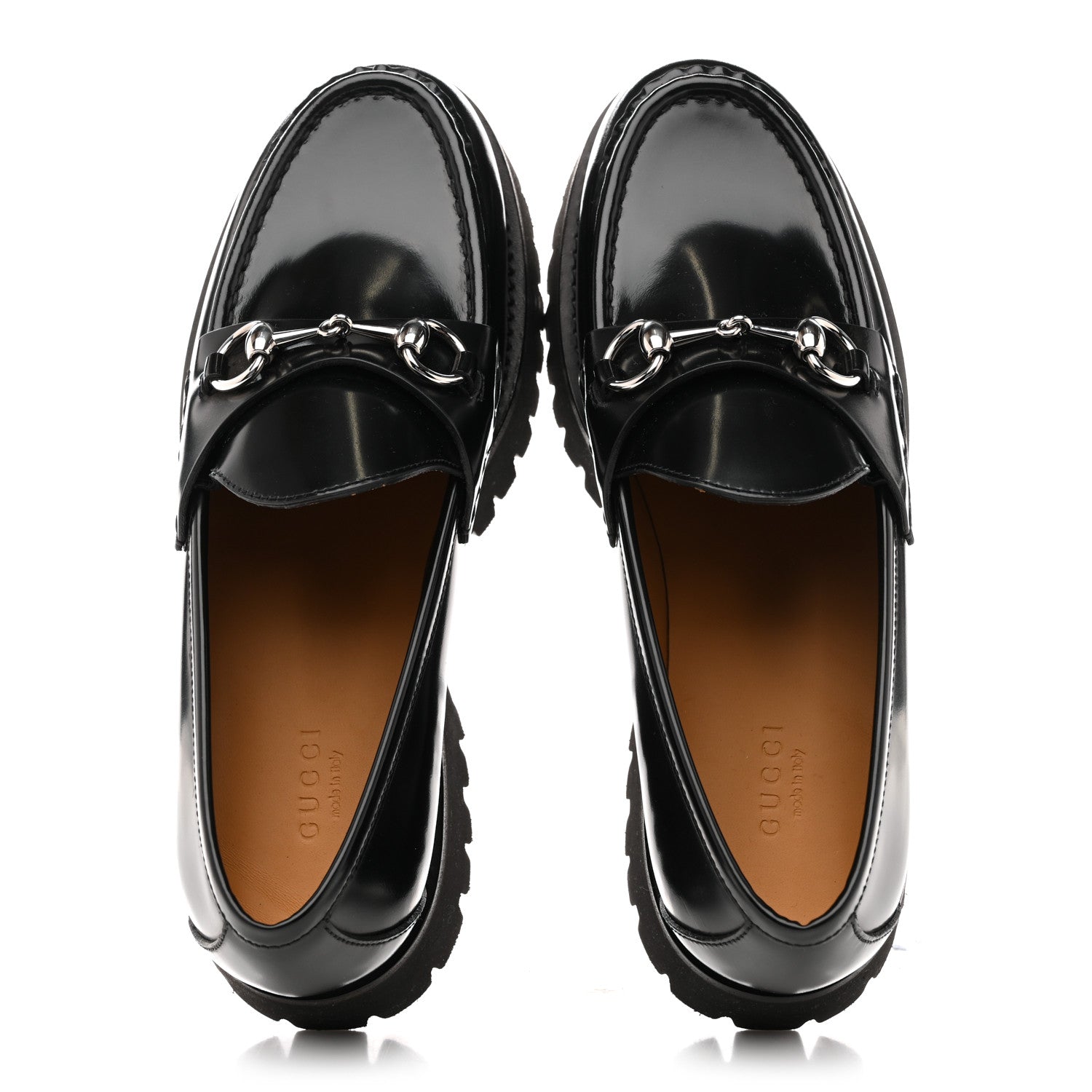 Cordovan Lux Womens Horsebit 45mm Platform Loafers 39.5 Black