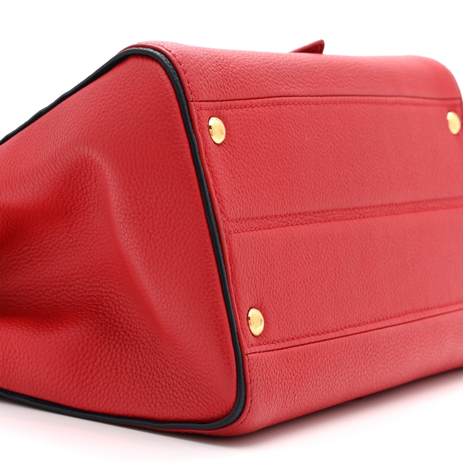 Grained Calfskin Monogram Double V Rubis