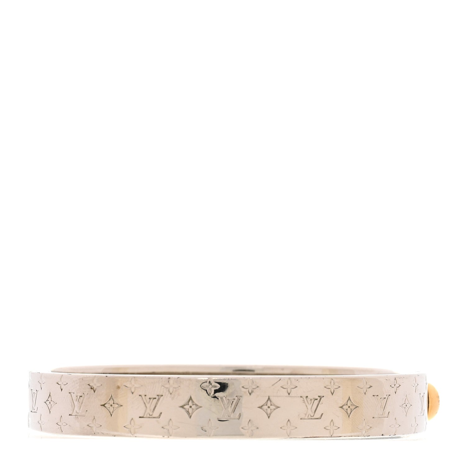Brass Palladium Plated Nanogram Cuff S Silver