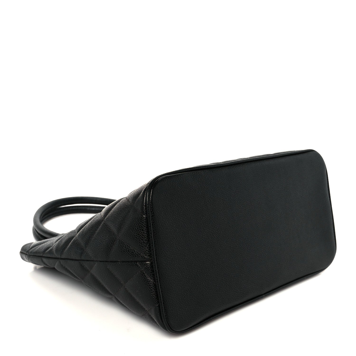 Caviar Quilted Medallion Tote Black