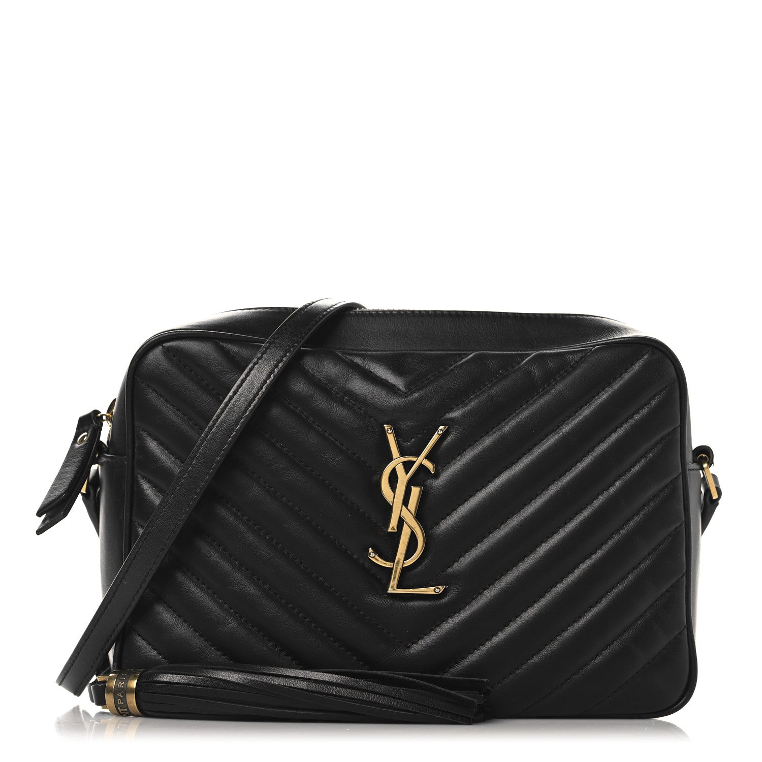 Calfskin Matelasse Monogram Lou Camera Bag Black
