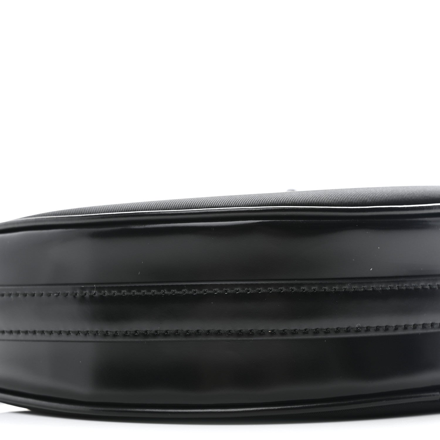 Re-Nylon Spazzolato Mini Arque Shoulder Bag Black