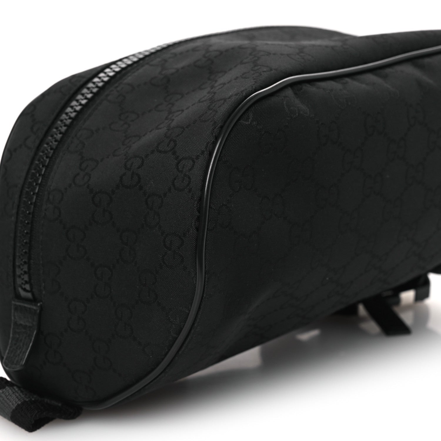 Nylon Monogram Fanny Pack Belt Bag Black