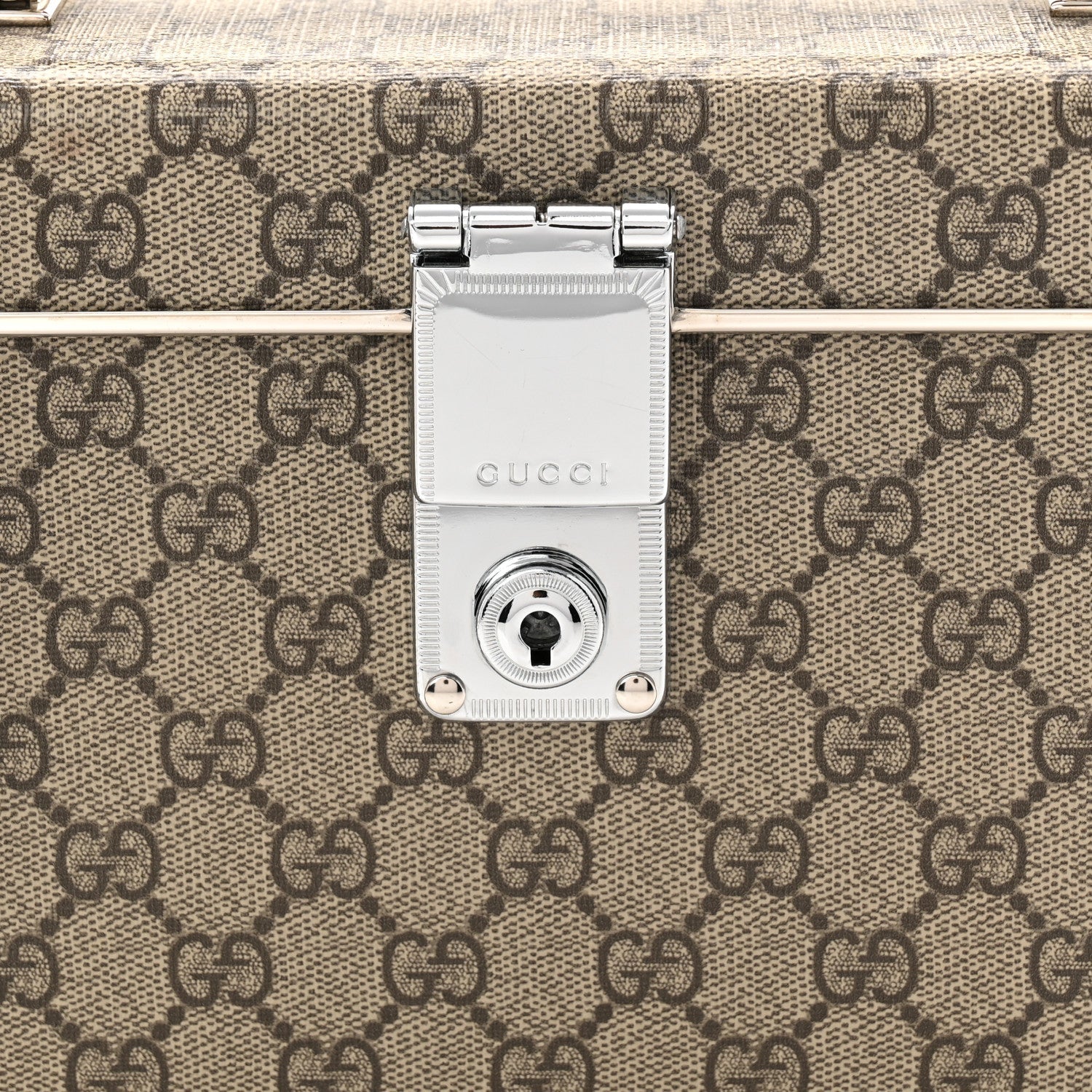 GG Supreme Monogram Globe-Trotter Beauty Case Brown