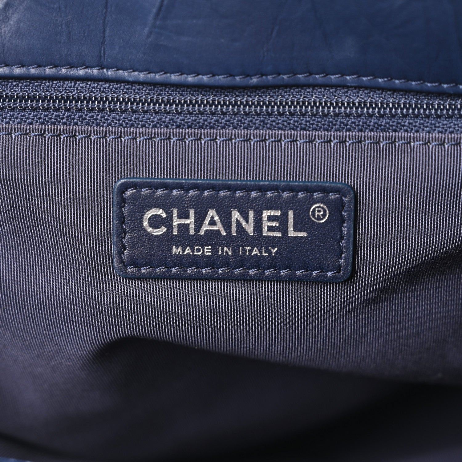 Aged Calfskin Quilted Medium Casual Rock Airlines Backpack Blue