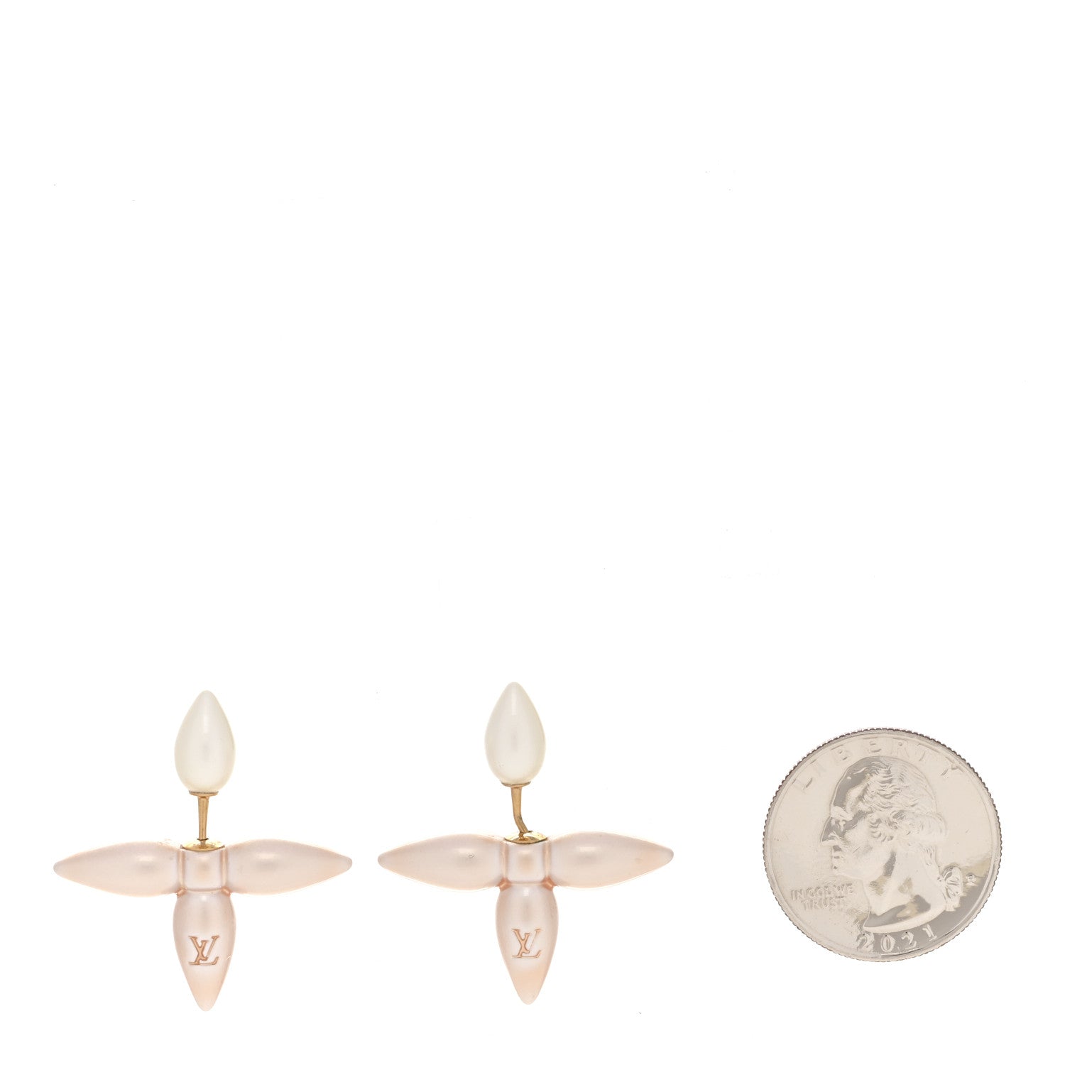 Resin Louisette By Night Earrings Pink White