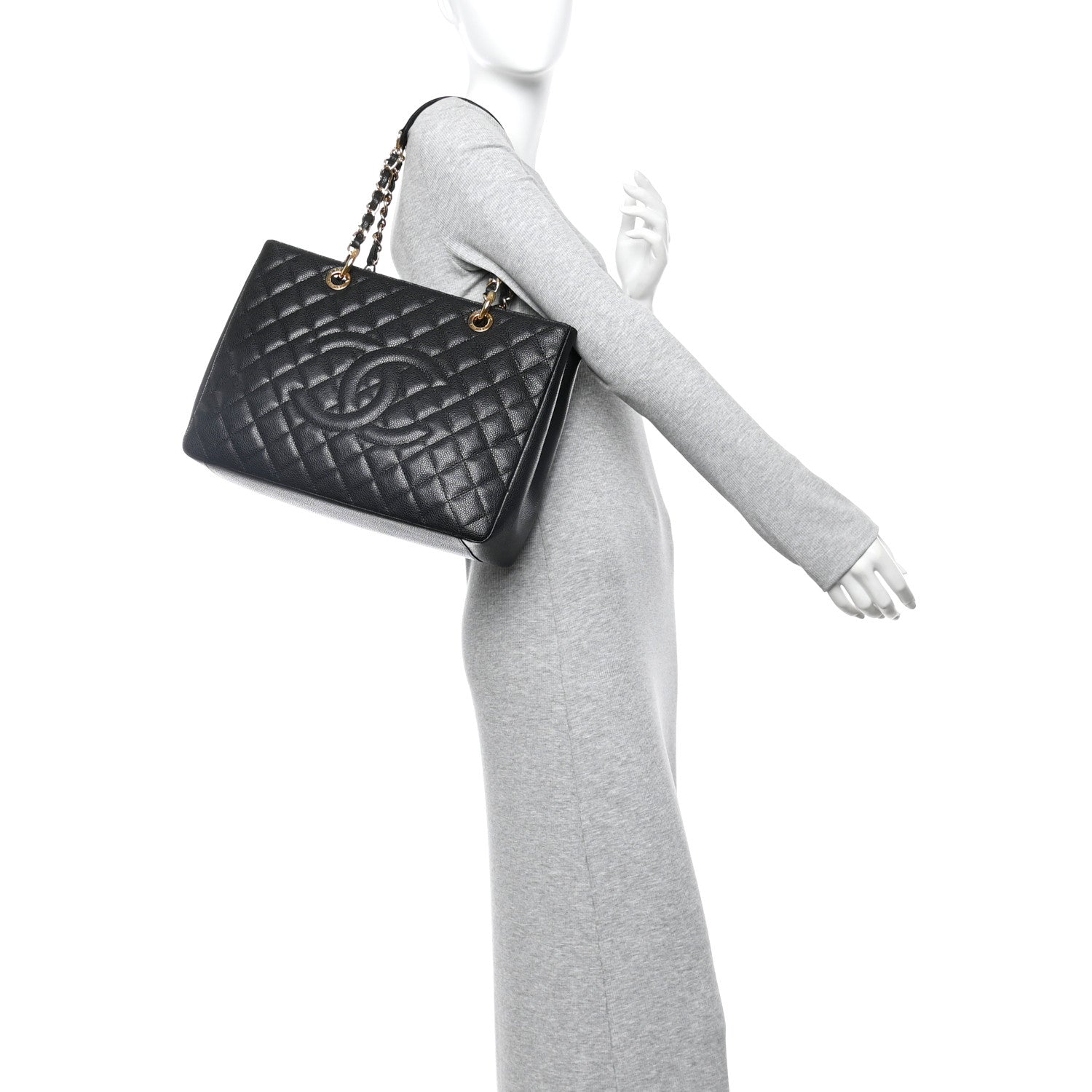Calfskin Matelasse Small GG Marmont Shoulder Bag Black