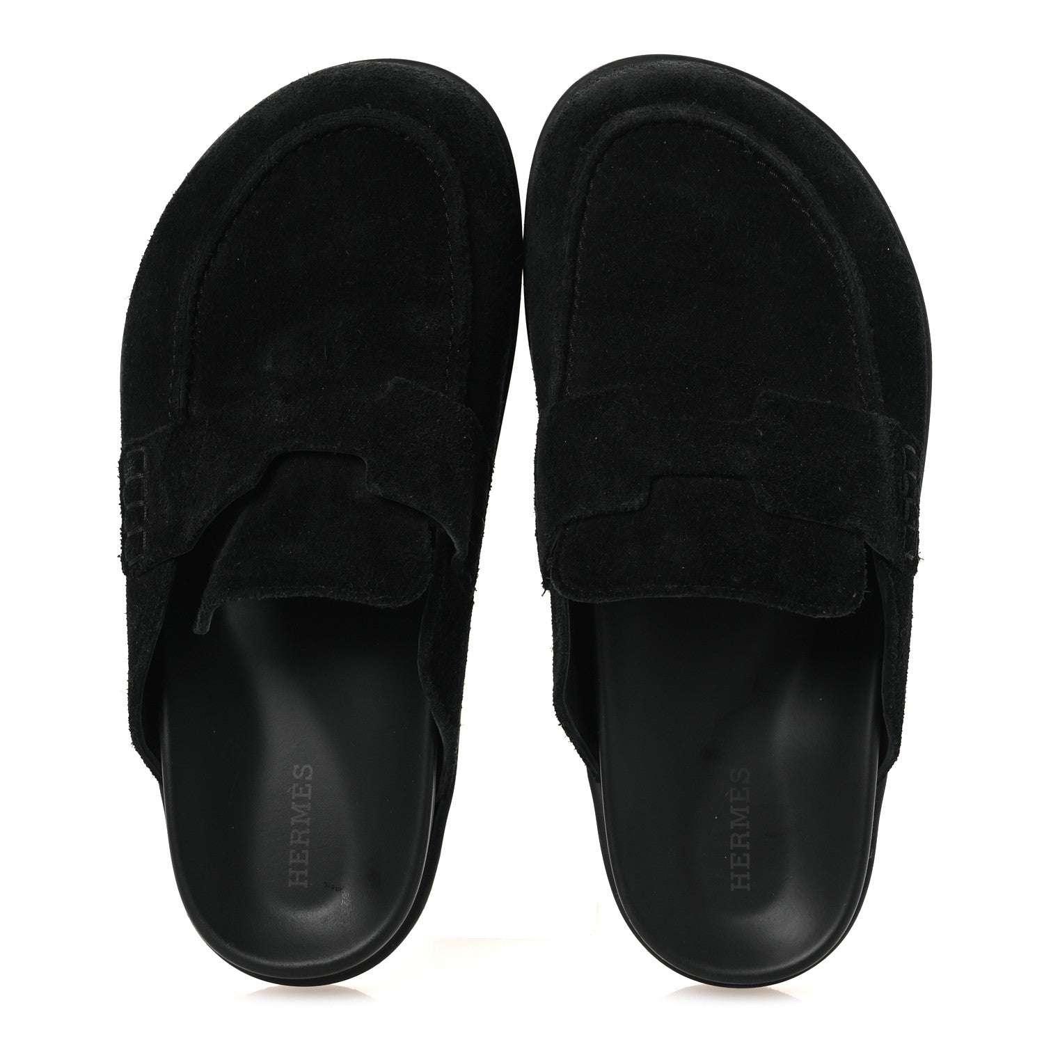 Suede Calfskin Go Mules 37 Black