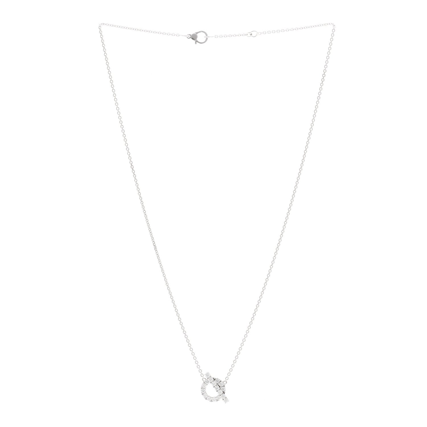 18K White Gold Diamond Finesse Pendant Necklace